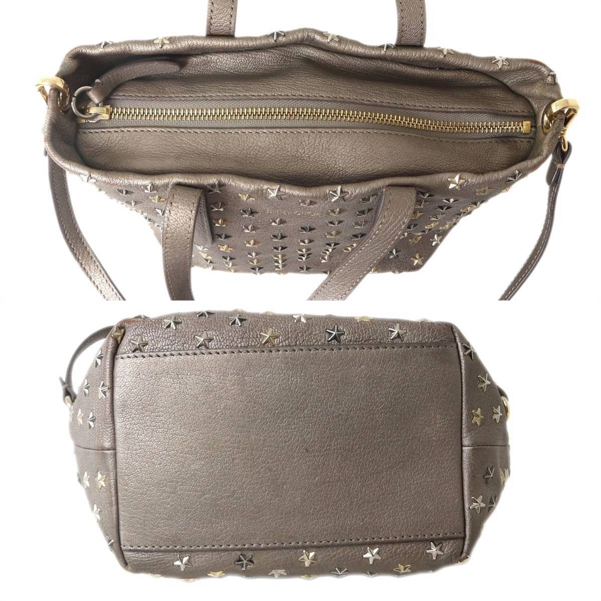Jimmy Choo Gray Leather Handbag (Pre-Owned)