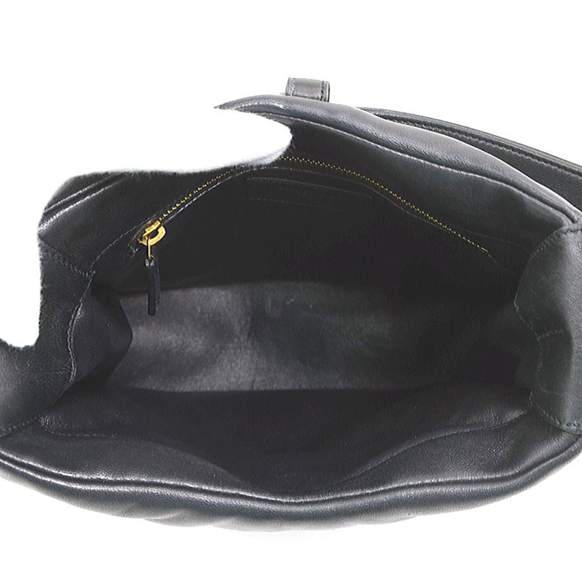 Saint Laurent Black Leather Shoulder Bag (Pre-Owned)