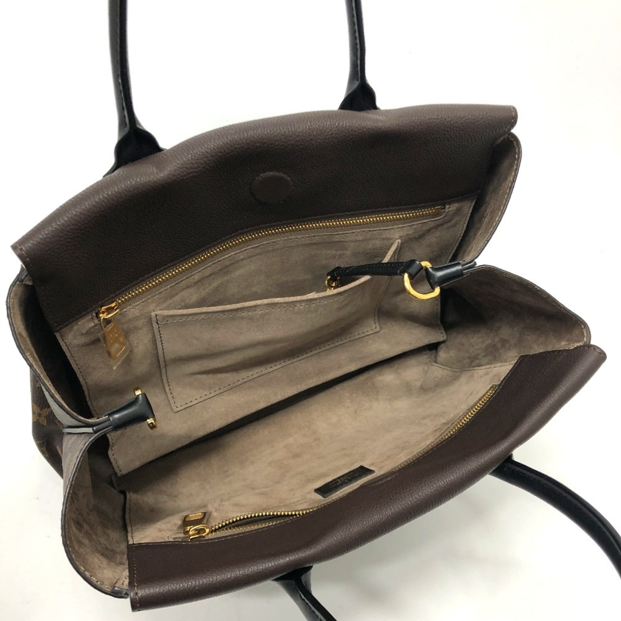 Louis Vuitton Brown Chocolat Monogram Canvas Cuir Ombre Leather Handbag (Pre-Owned)
