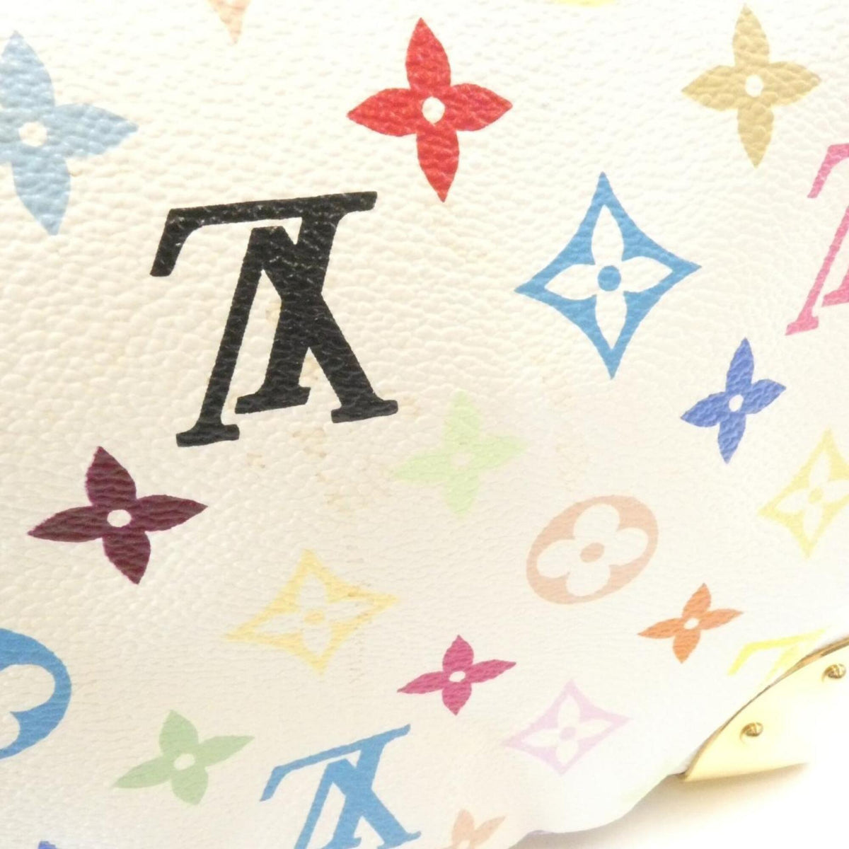 Louis Vuitton White Coated Canvas Boston Bag (Pre-Owned)