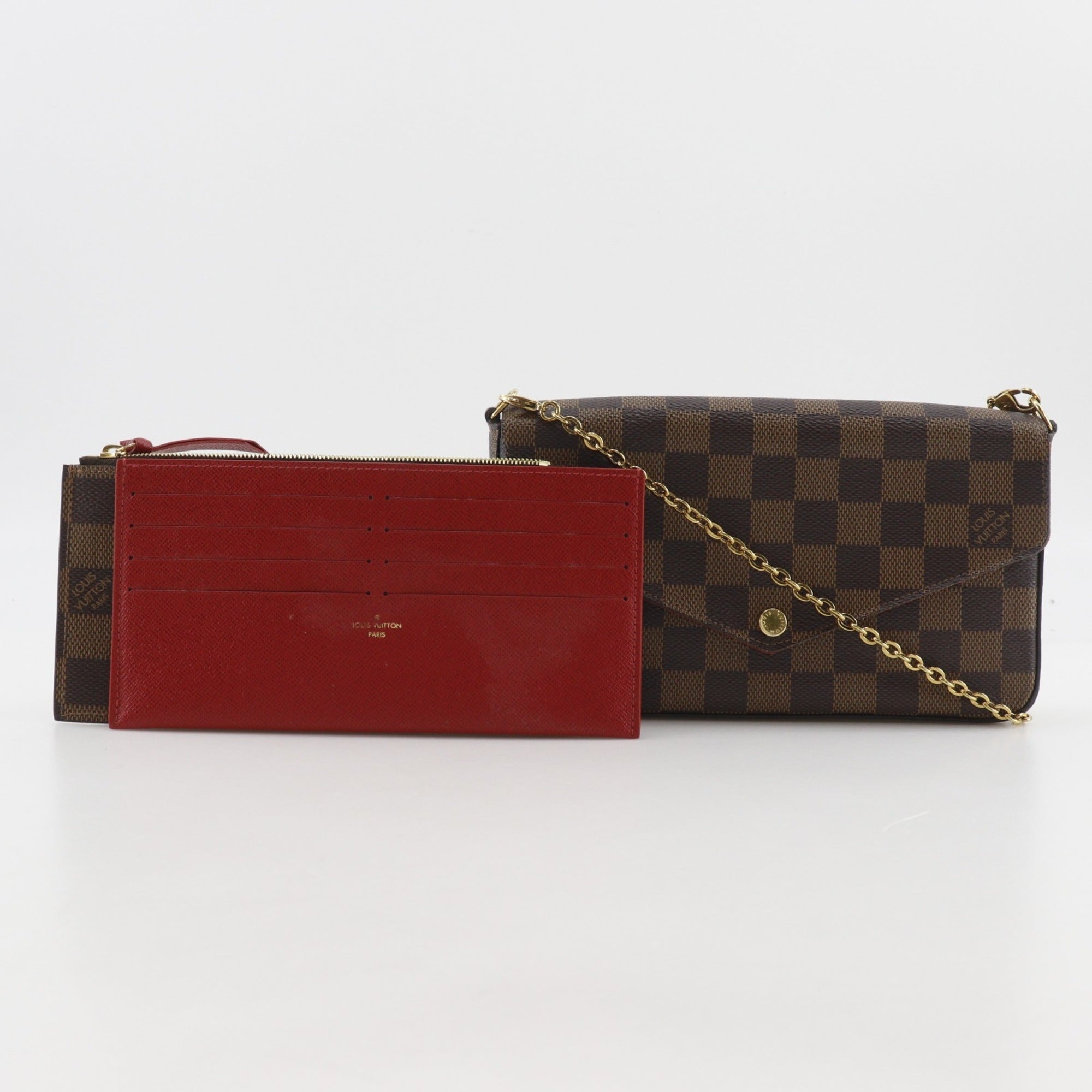 Louis Vuitton Brown Damier Canvas Pochette Pouch Shoulder Bag (Pre-Owned)