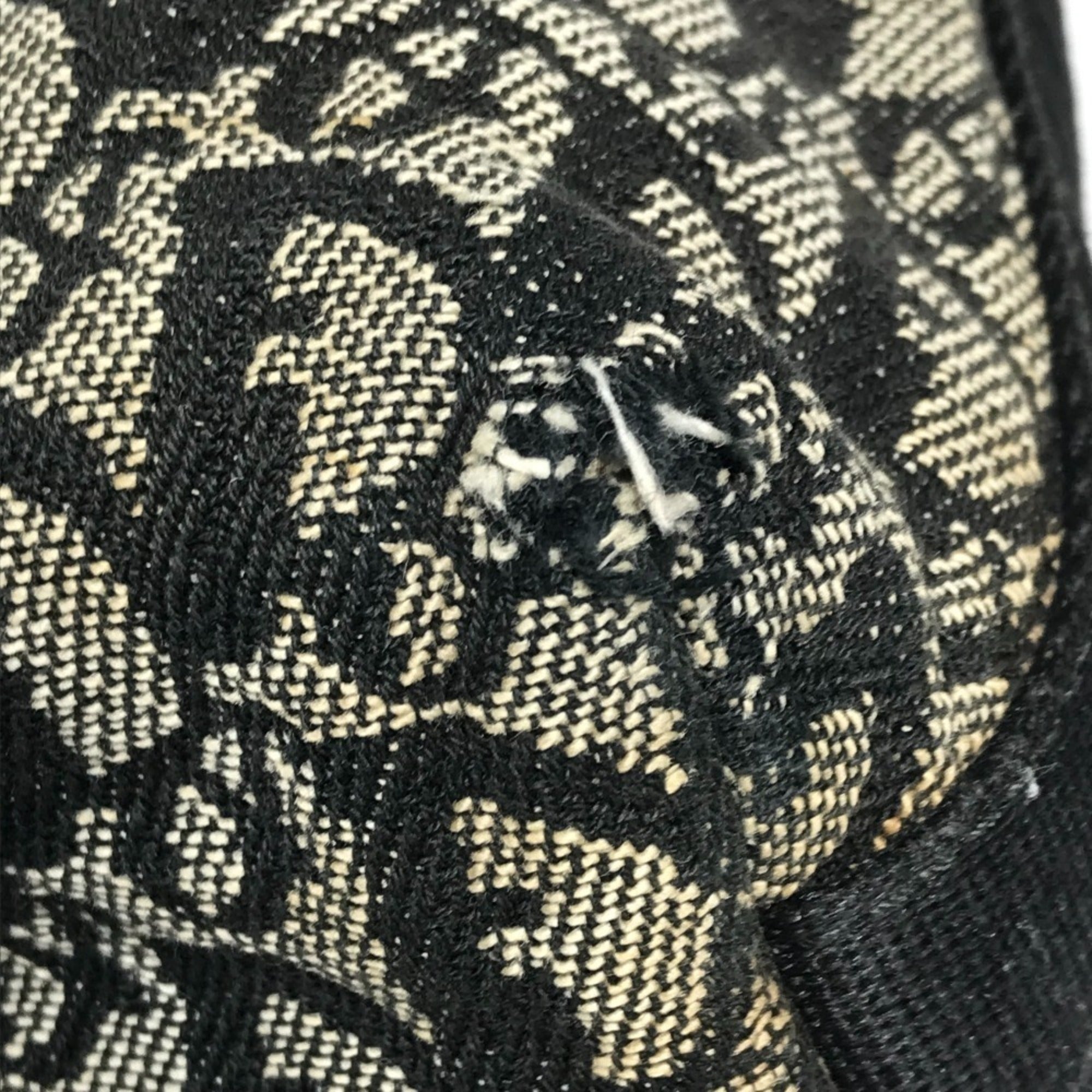 Christian Dior Black Canvas Leather Shoulder Bag (Pre-Owned)
