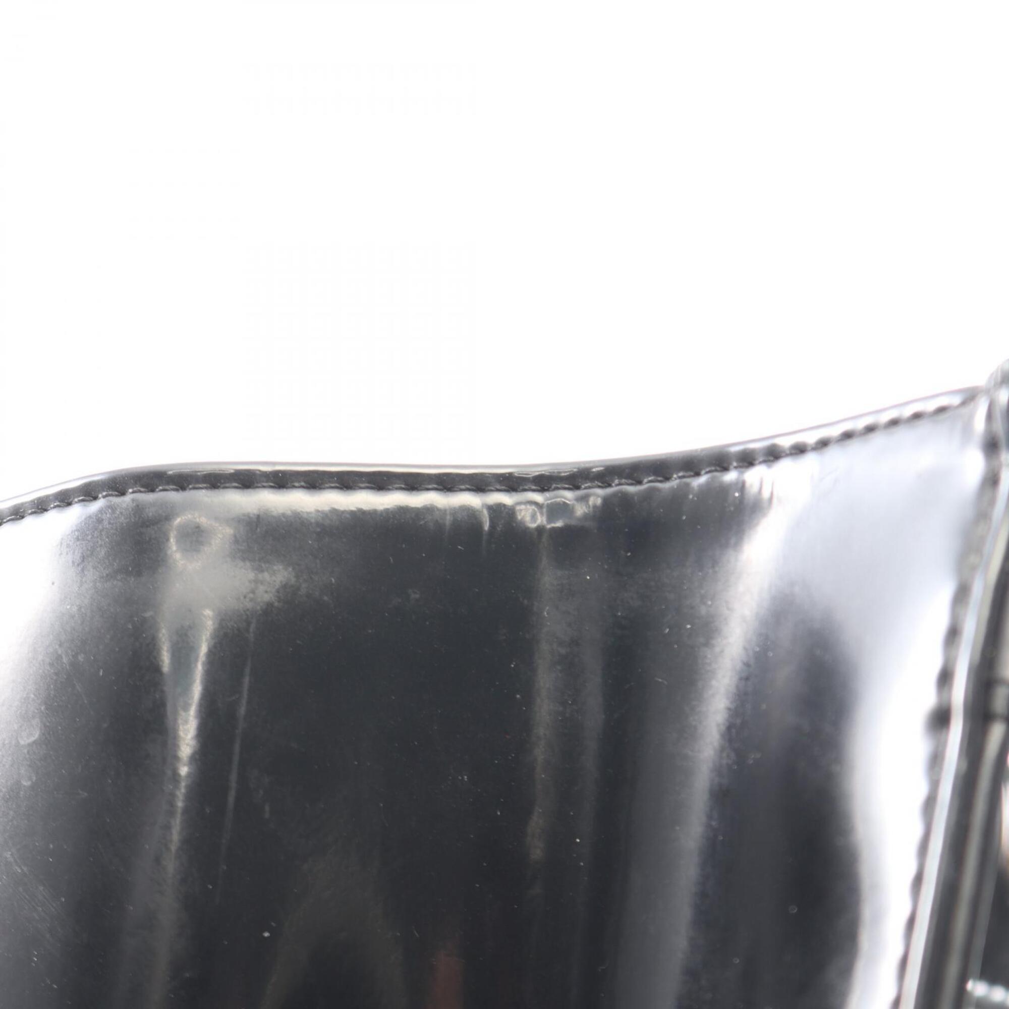 Chanel Black Clear Vinyl Patent Leather Handbag Tote Bag (Pre-Owned)