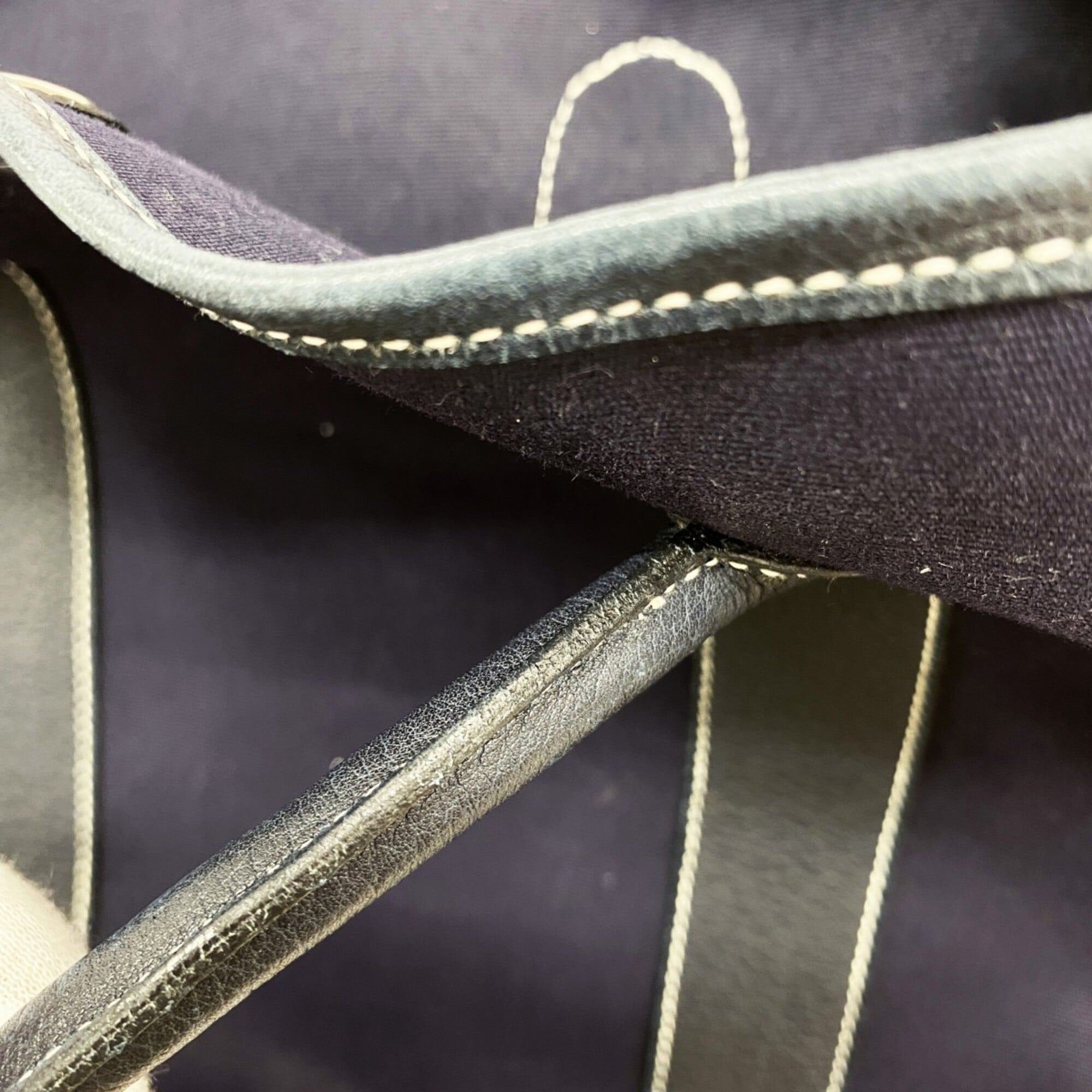 Hermes Navy Toile H Tote Bag (Pre-Owned)