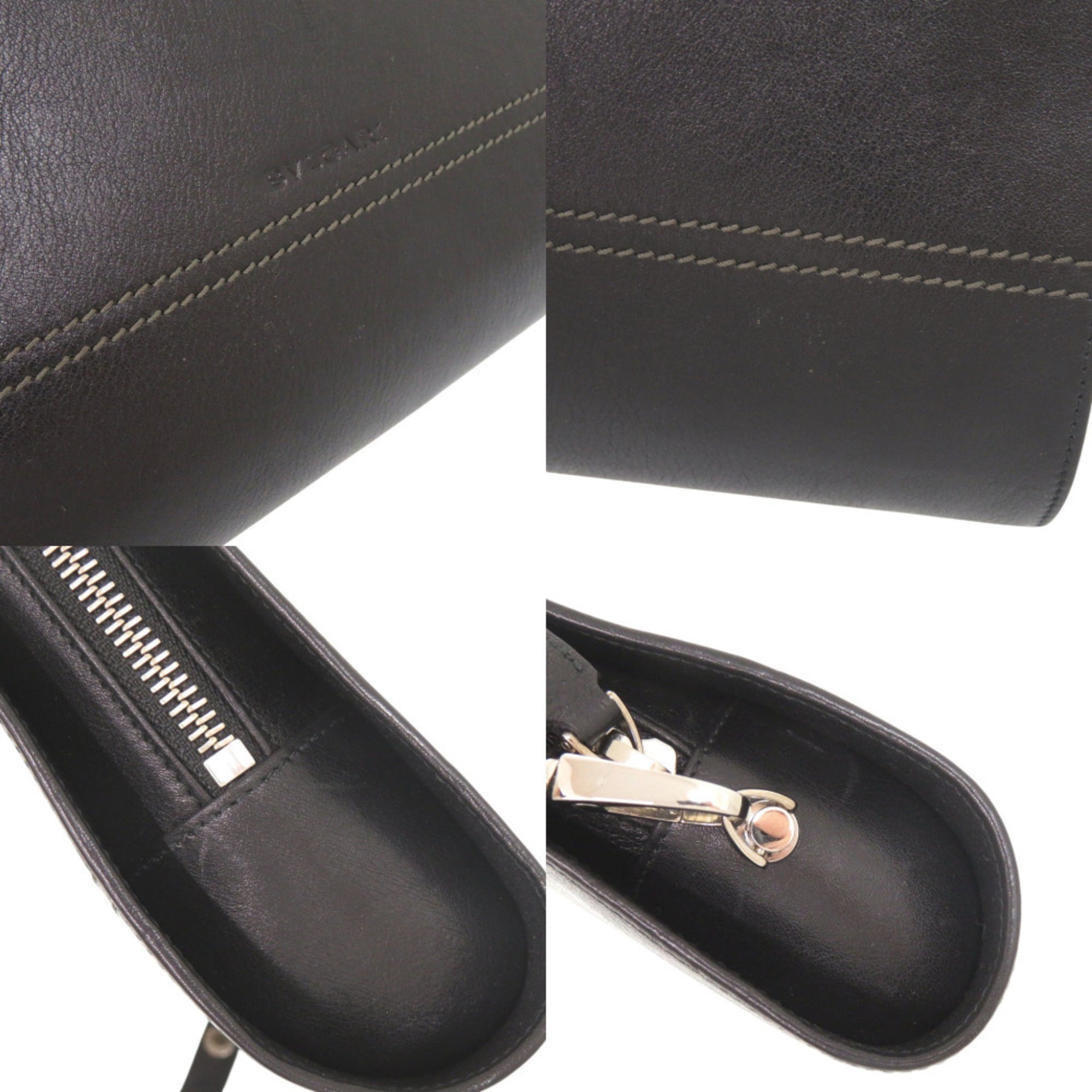 Bvlgari Black Leather Clutch Bag (Pre-Owned)