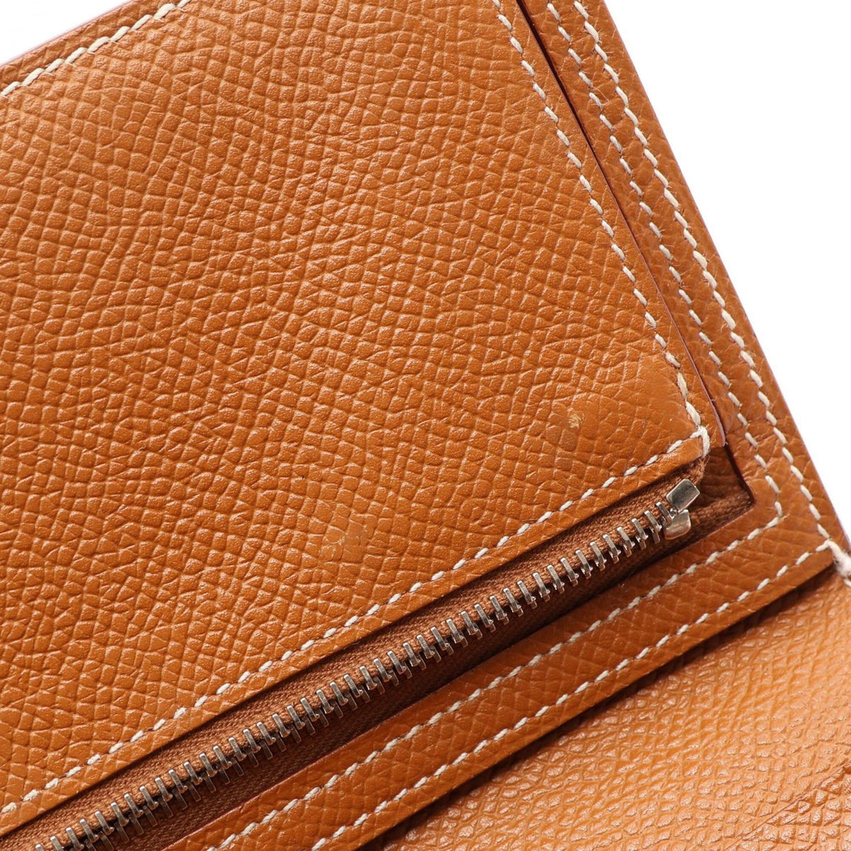 Hermes Brown Epsom Leather Long Wallet (Bi-Fold) (Pre-Owned)