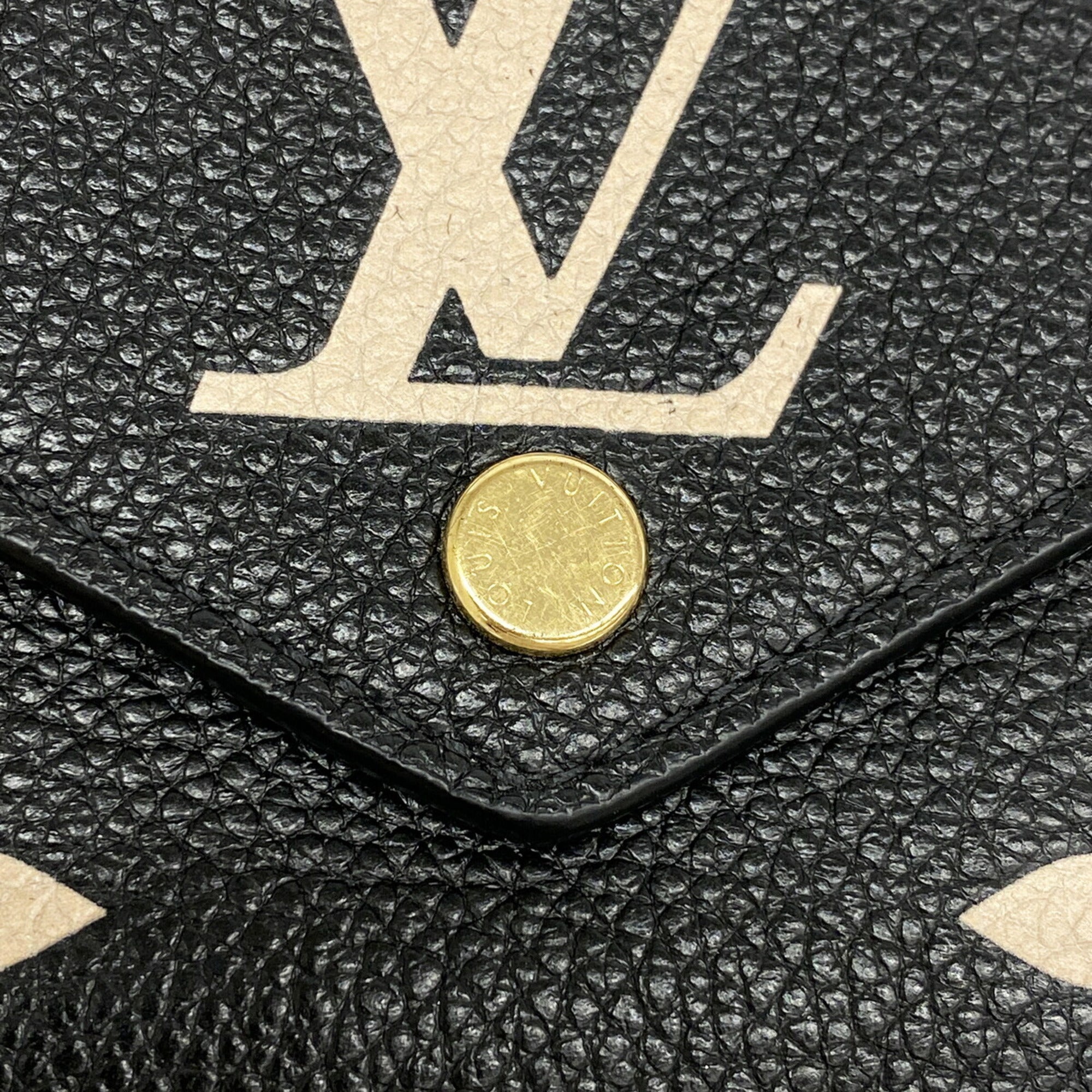 Louis Vuitton Cream Noir Wallet (Tri-Fold) (Pre-Owned)