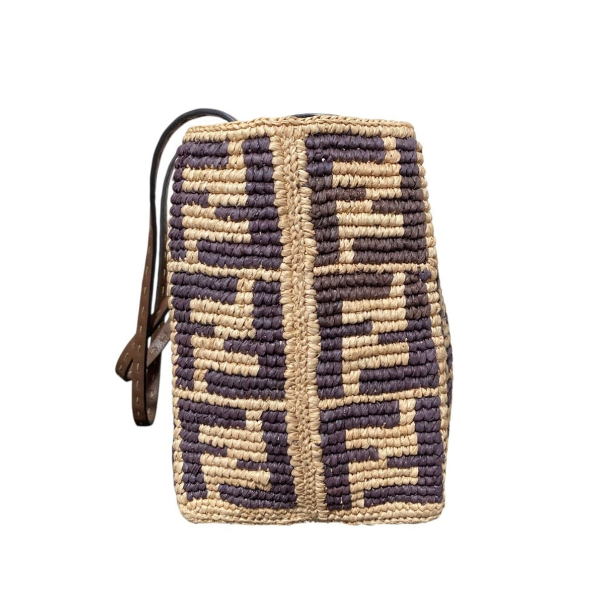 Fendi Brown Raffia Tote Bag (Pre-Owned)