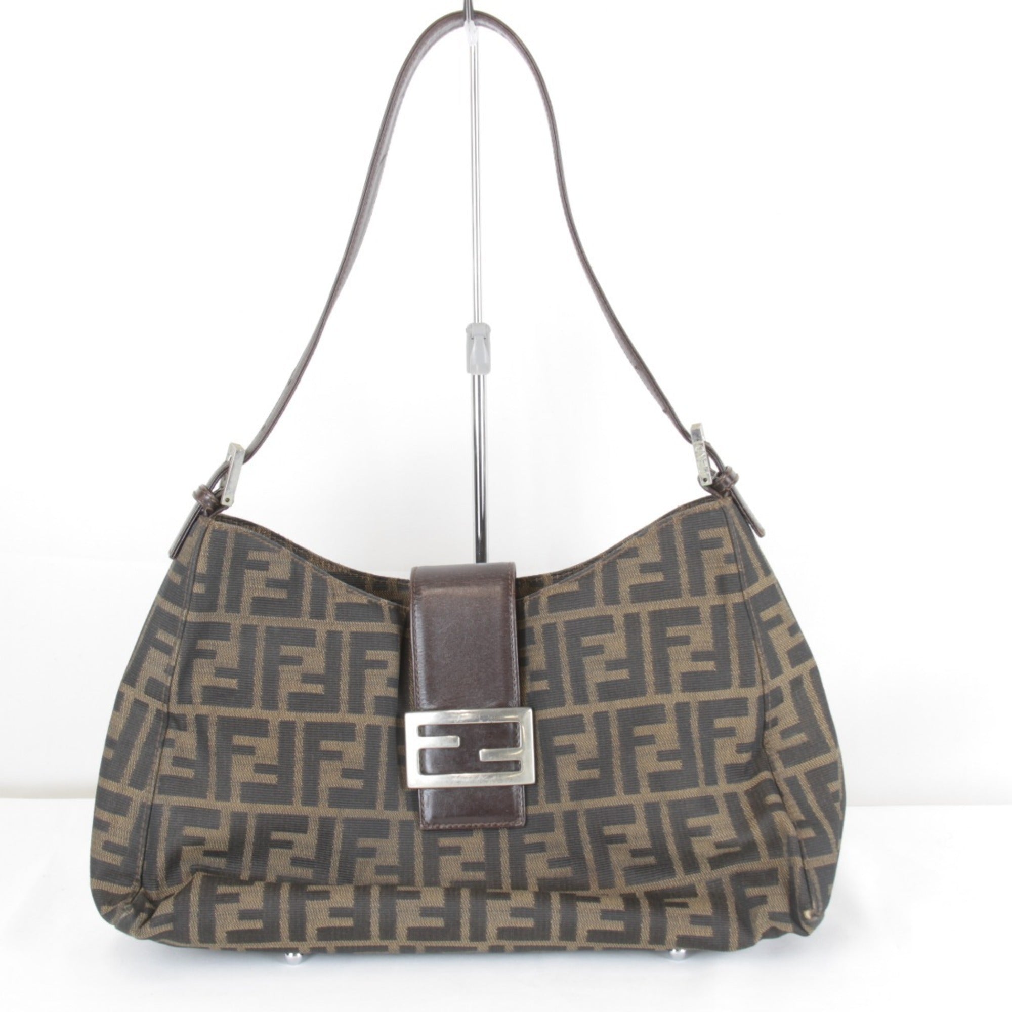 Fendi Brown Zucca Shoulder Bag (Pre-Owned)