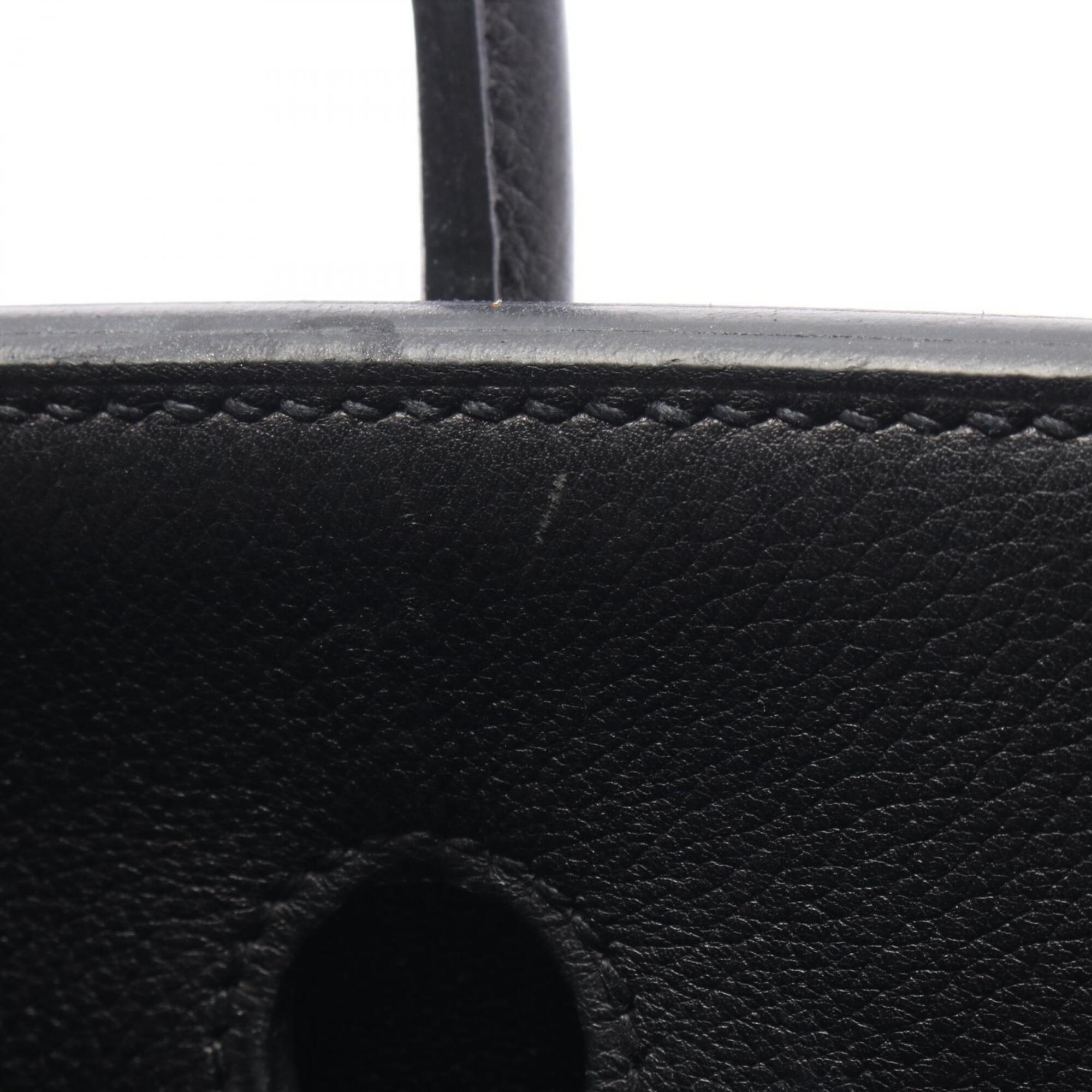 Hermes Black Leather Handbag (Pre-Owned)