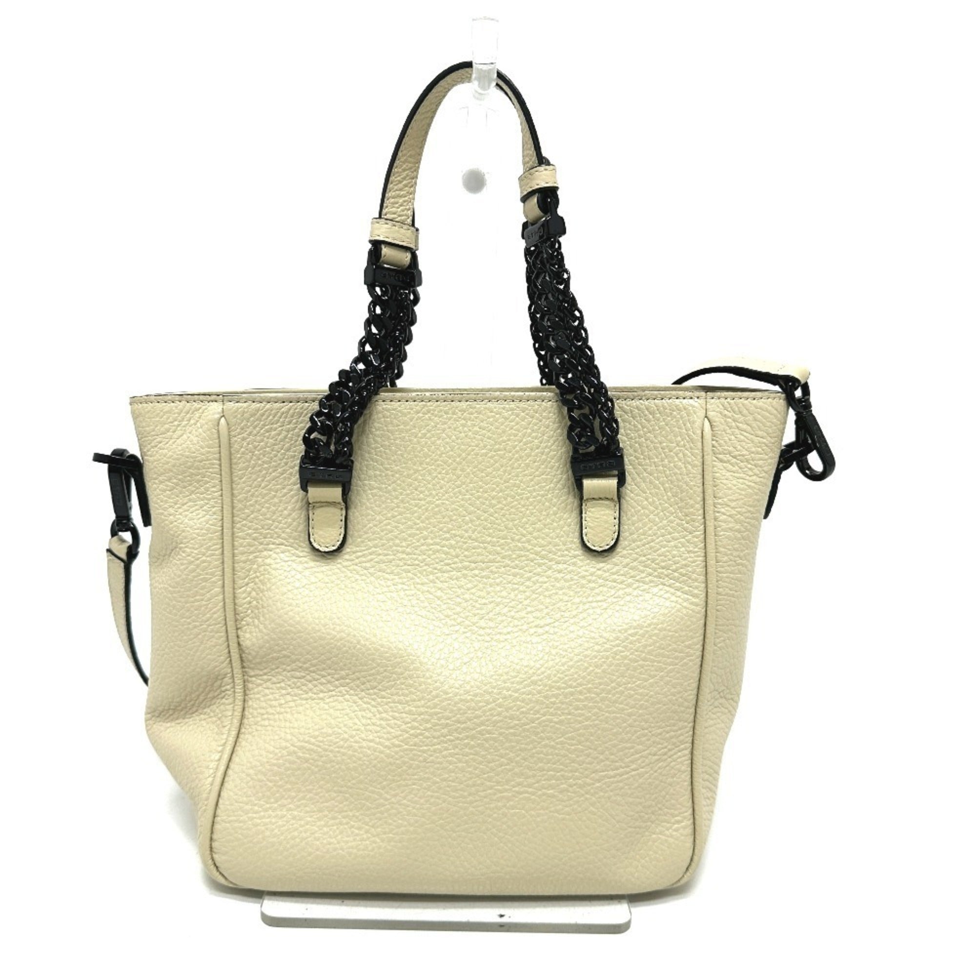 Etro Beige Leather Handbag Shoulder Bag (Pre-Owned)