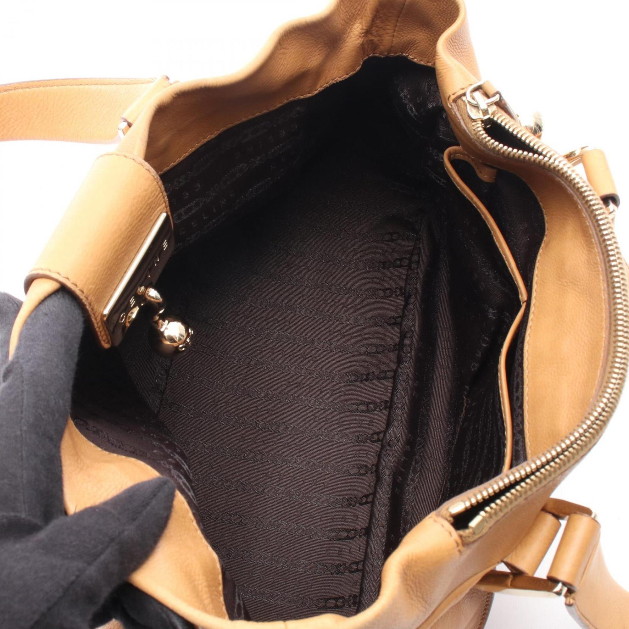 Celine Brown Leather Handbag Shoulder Bag (Pre-Owned)