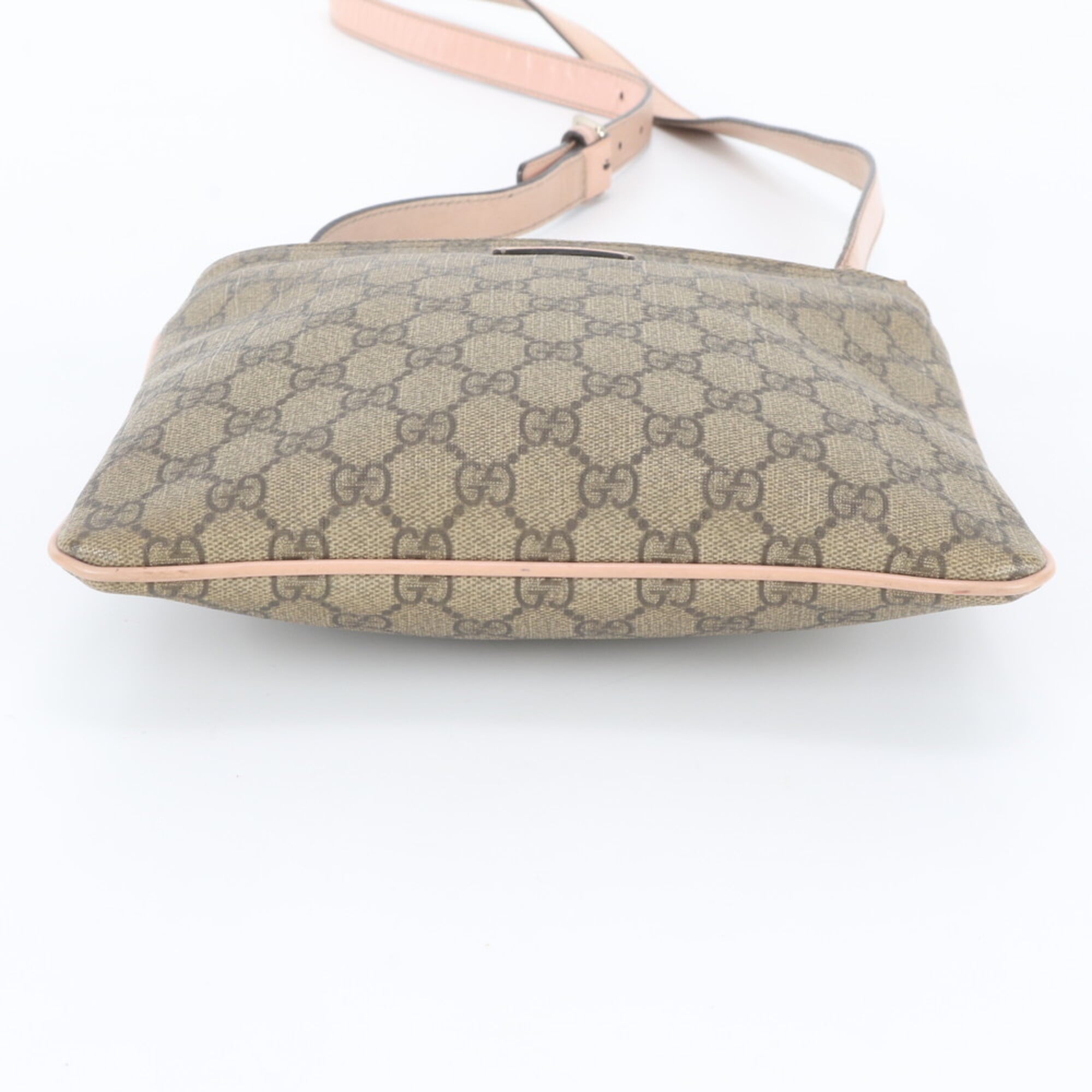 Gucci Beige Leather Coated Canvas Handbag Shoulder Bag Tote Bag (Pre-Owned)