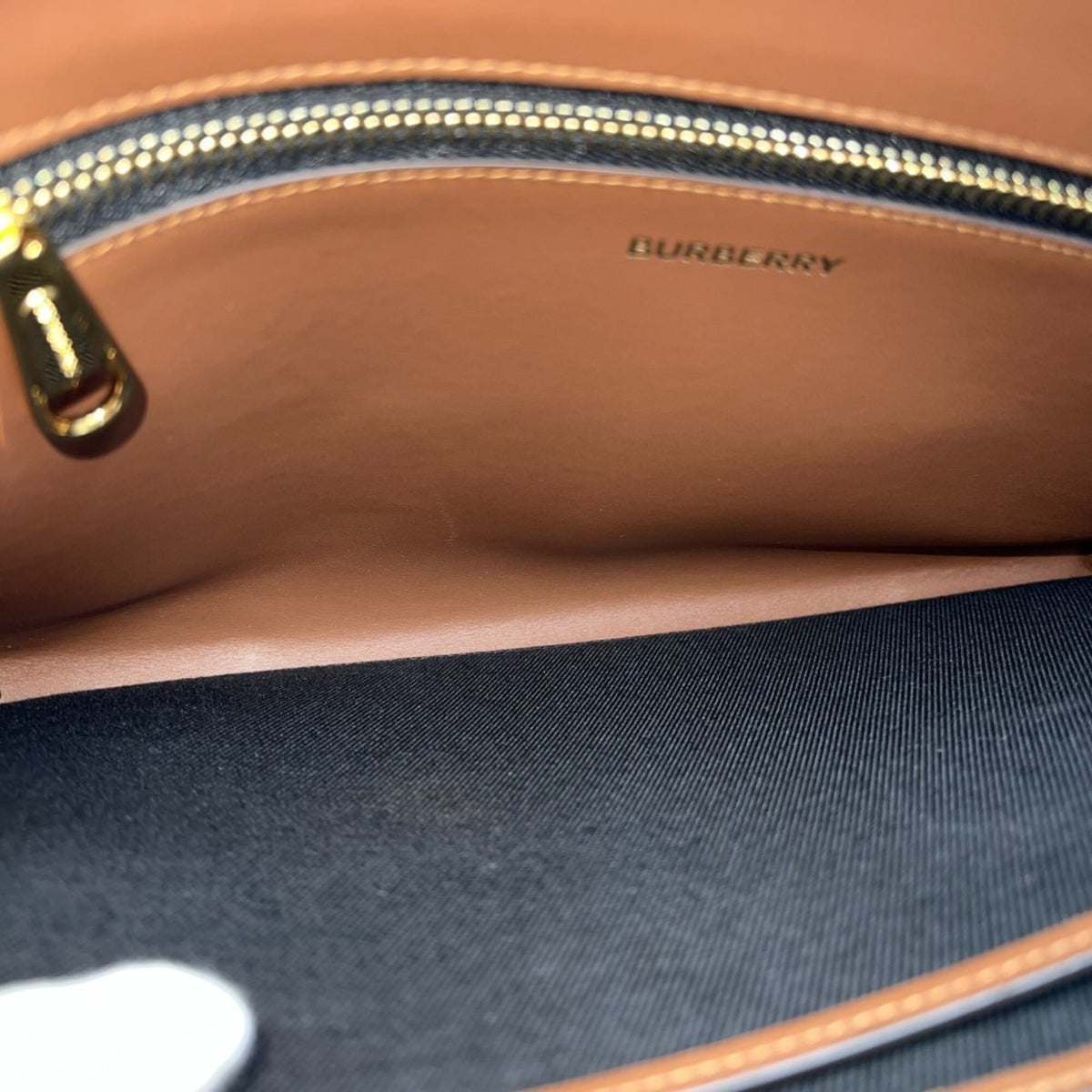 Burberry Beige Brown Coated Canvas Pvc Leather Clutch Bag (Pre-Owned)