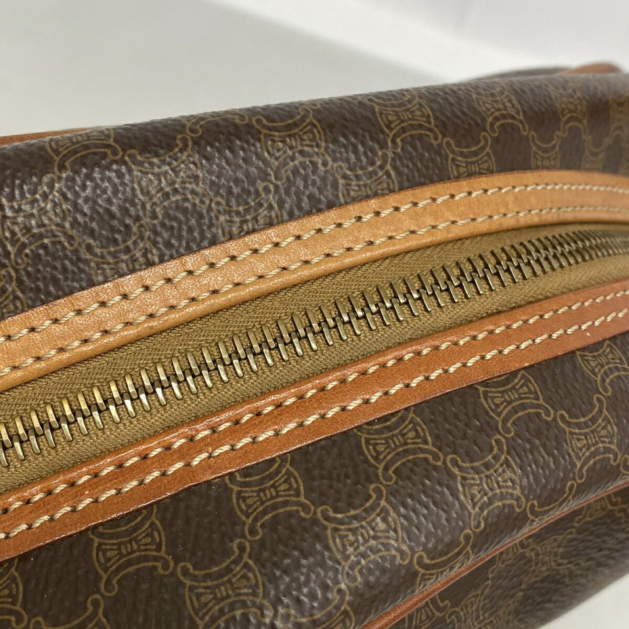 Celine Brown Pvc Handbag (Pre-Owned)