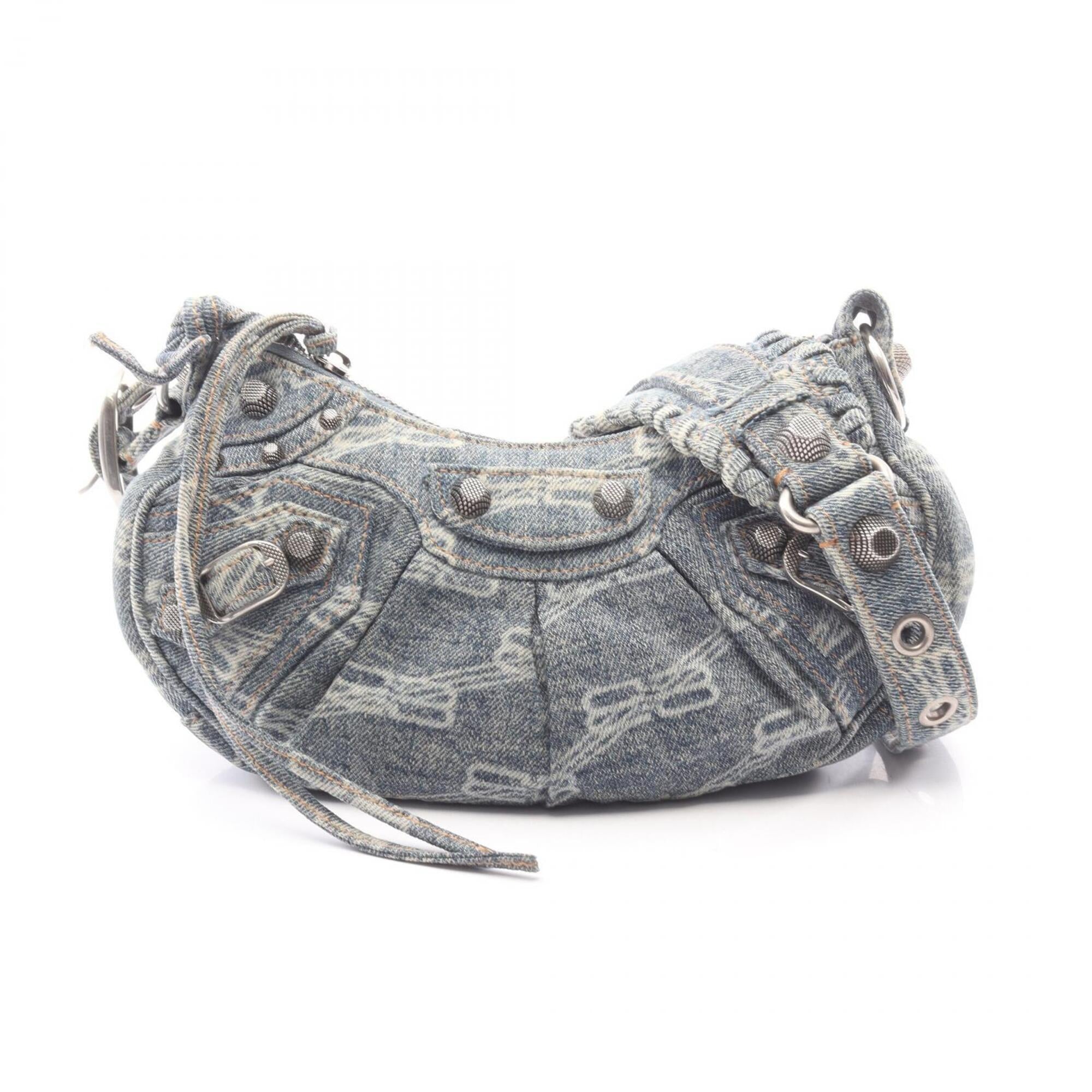 Balenciaga Blue Denim Handbag Shoulder Bag (Pre-Owned)