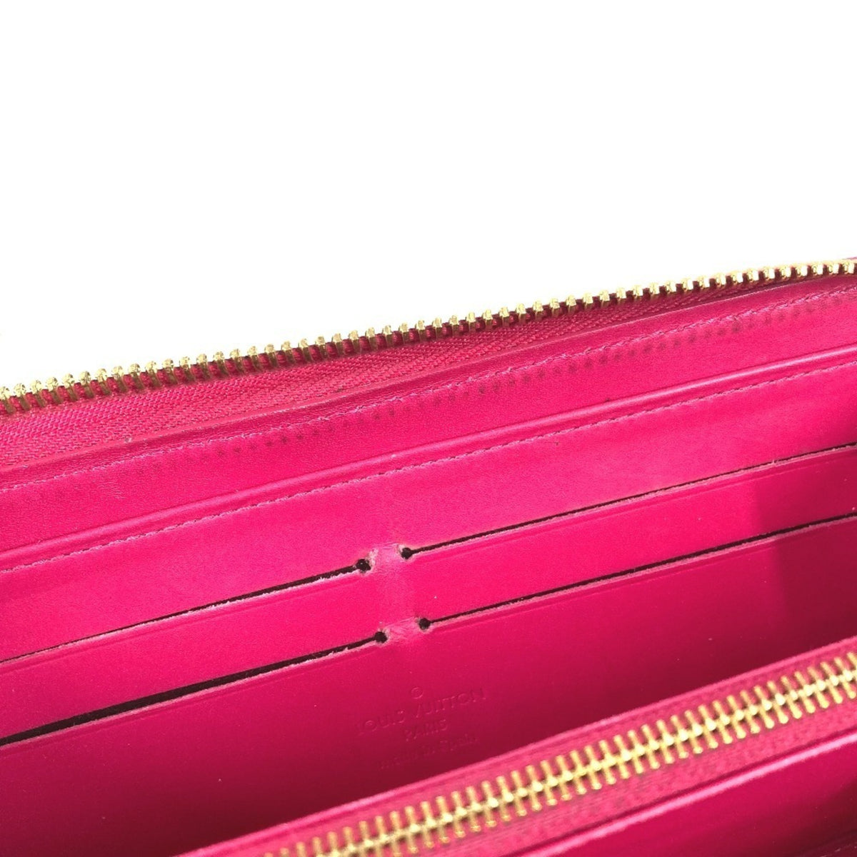 Louis Vuitton Pink Patent Leather Long Wallet (Bi-Fold) (Pre-Owned)