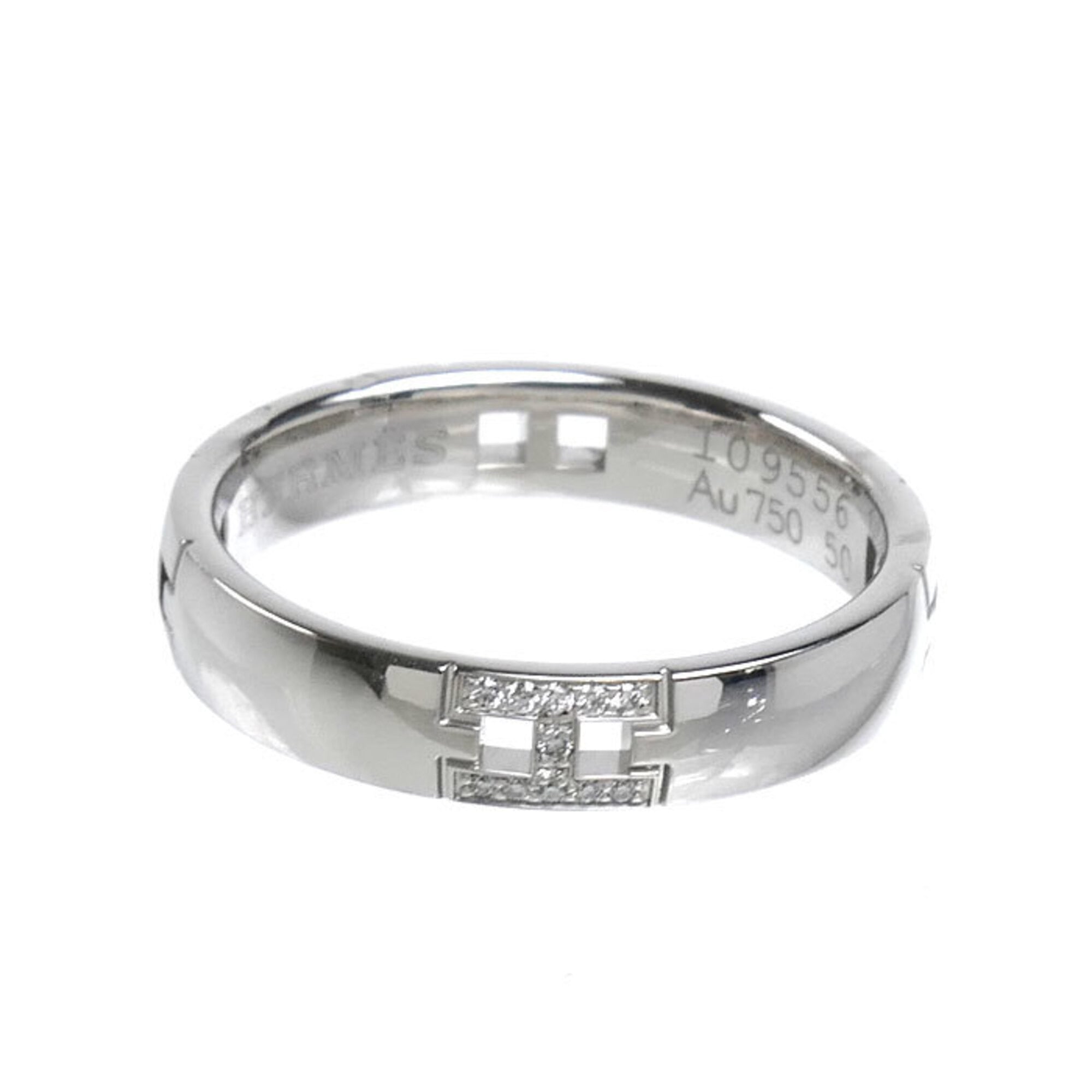 Hermes White Gold (18K) Band Ring (Pre-Owned)