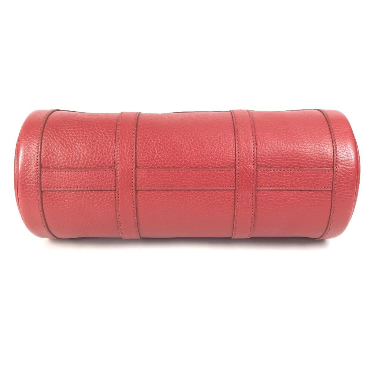 Hermes Red Color Ardennes Leather Boston Bag Handbag (Pre-Owned)