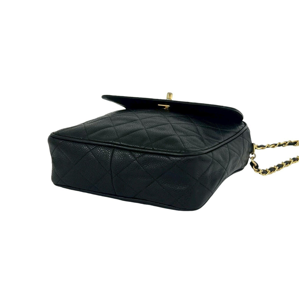 Chanel Black Grained Calfskin Shoulder Bag (Pre-Owned)
