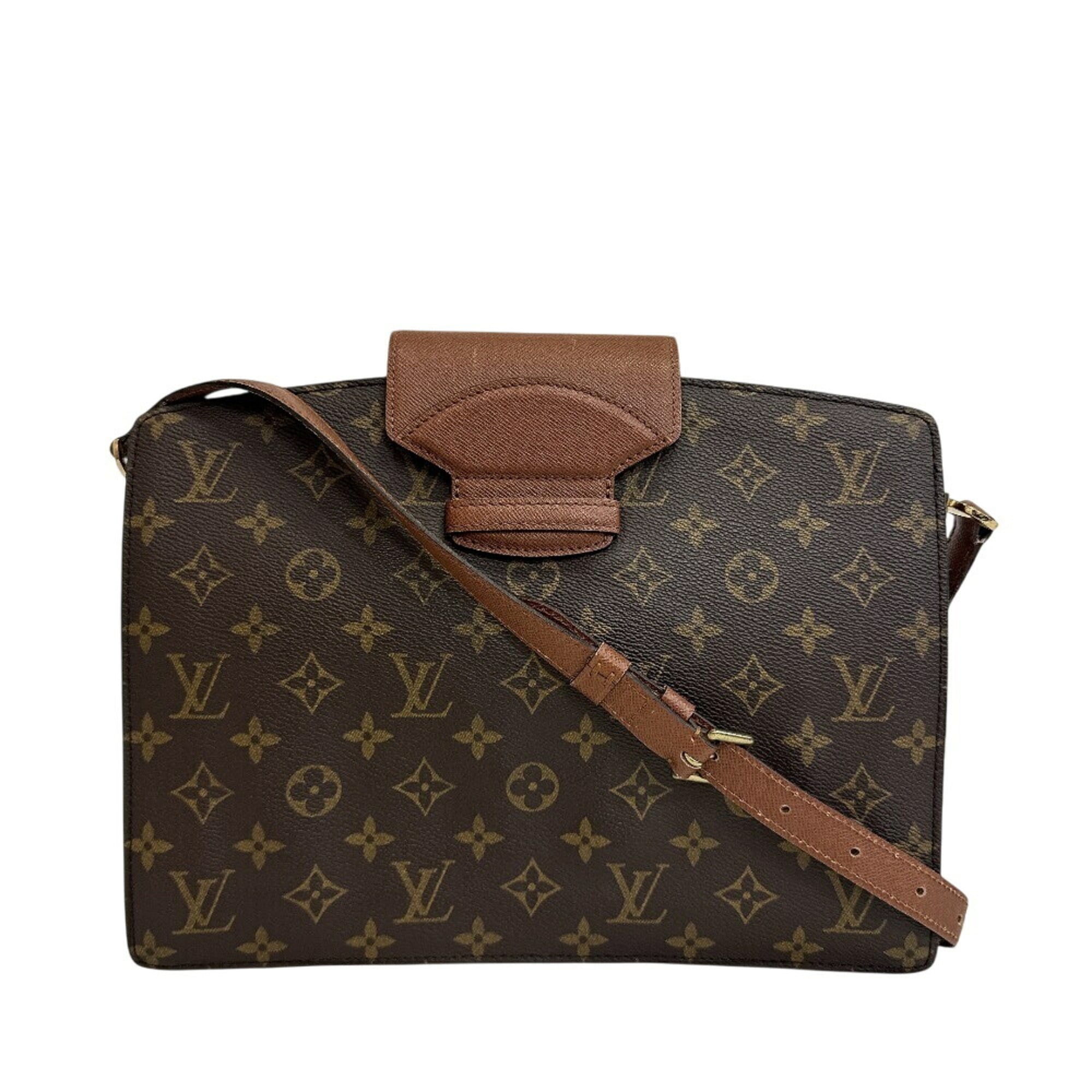 Louis Vuitton Brown Leather Shoulder Bag (Pre-Owned)