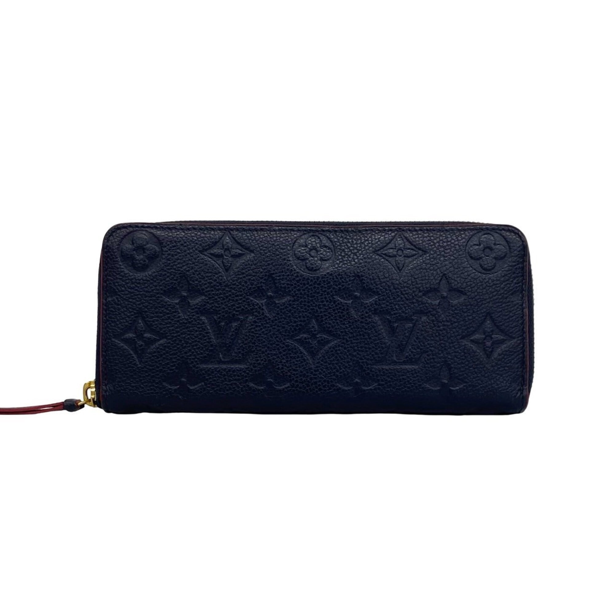Louis Vuitton Black Leather Long Wallet (Bi-Fold) (Pre-Owned)