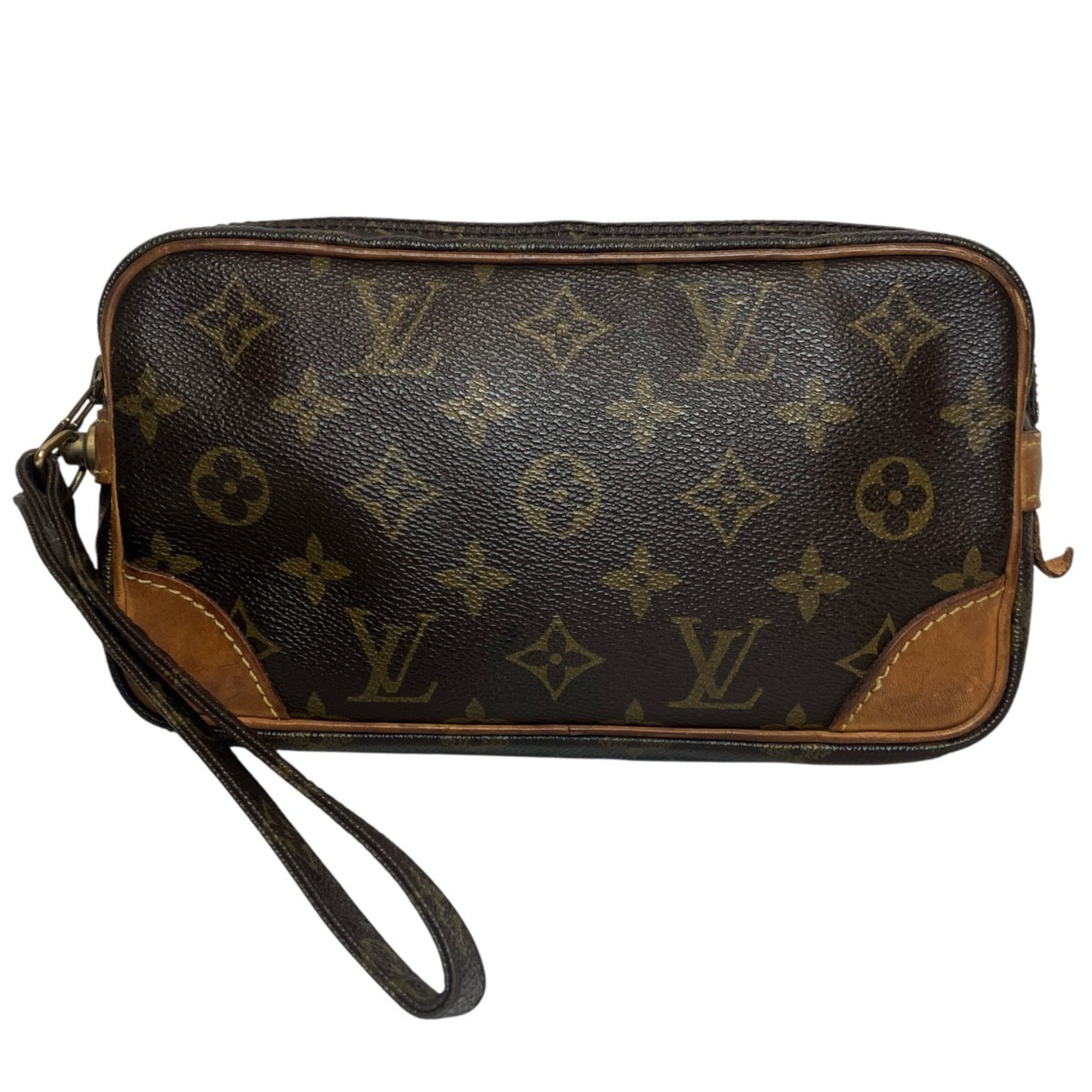 Louis Vuitton Brown Galle Monogram Leather Clutch Bag (Pre-Owned)