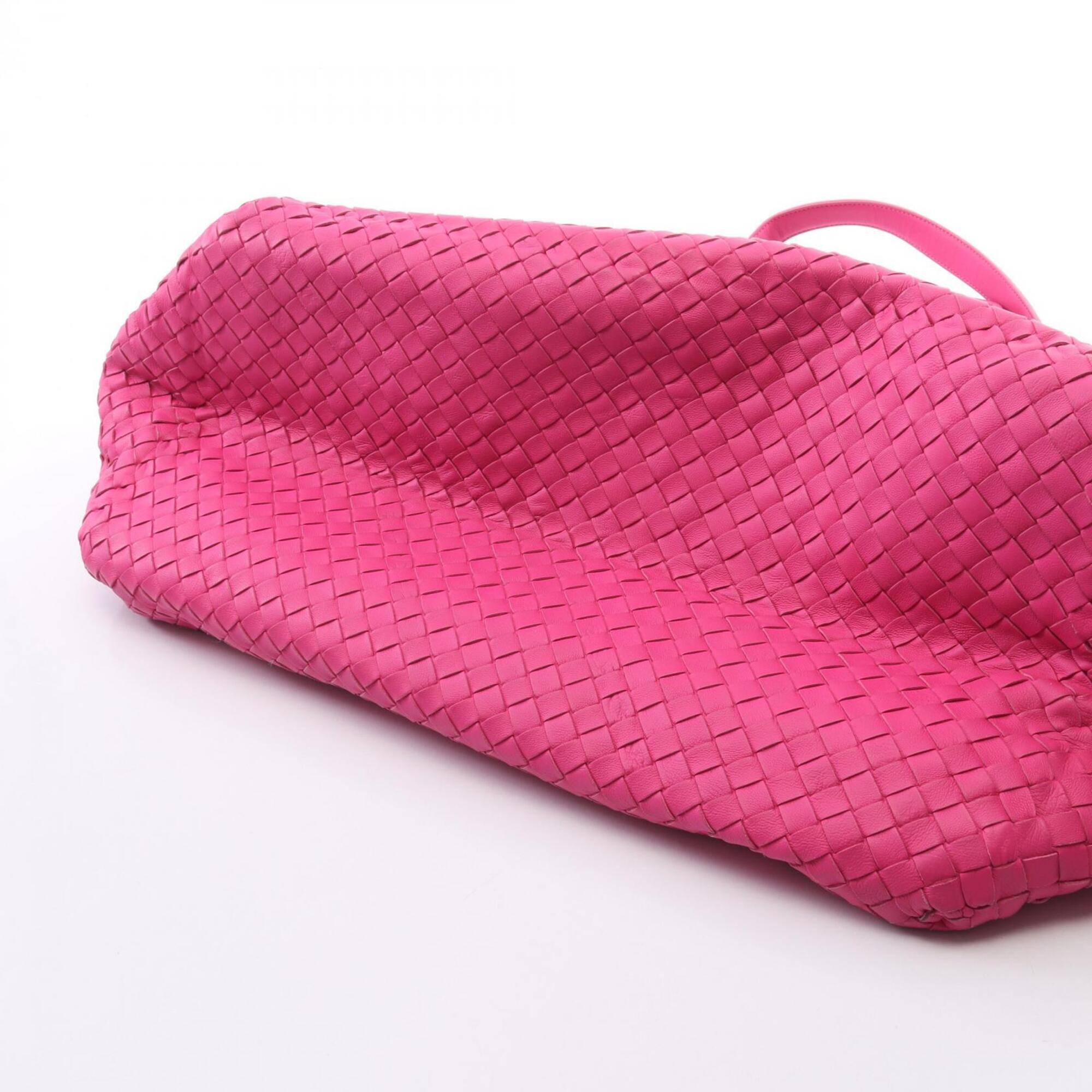 Bottega Veneta Pink Leather Handbag Tote Bag (Pre-Owned)