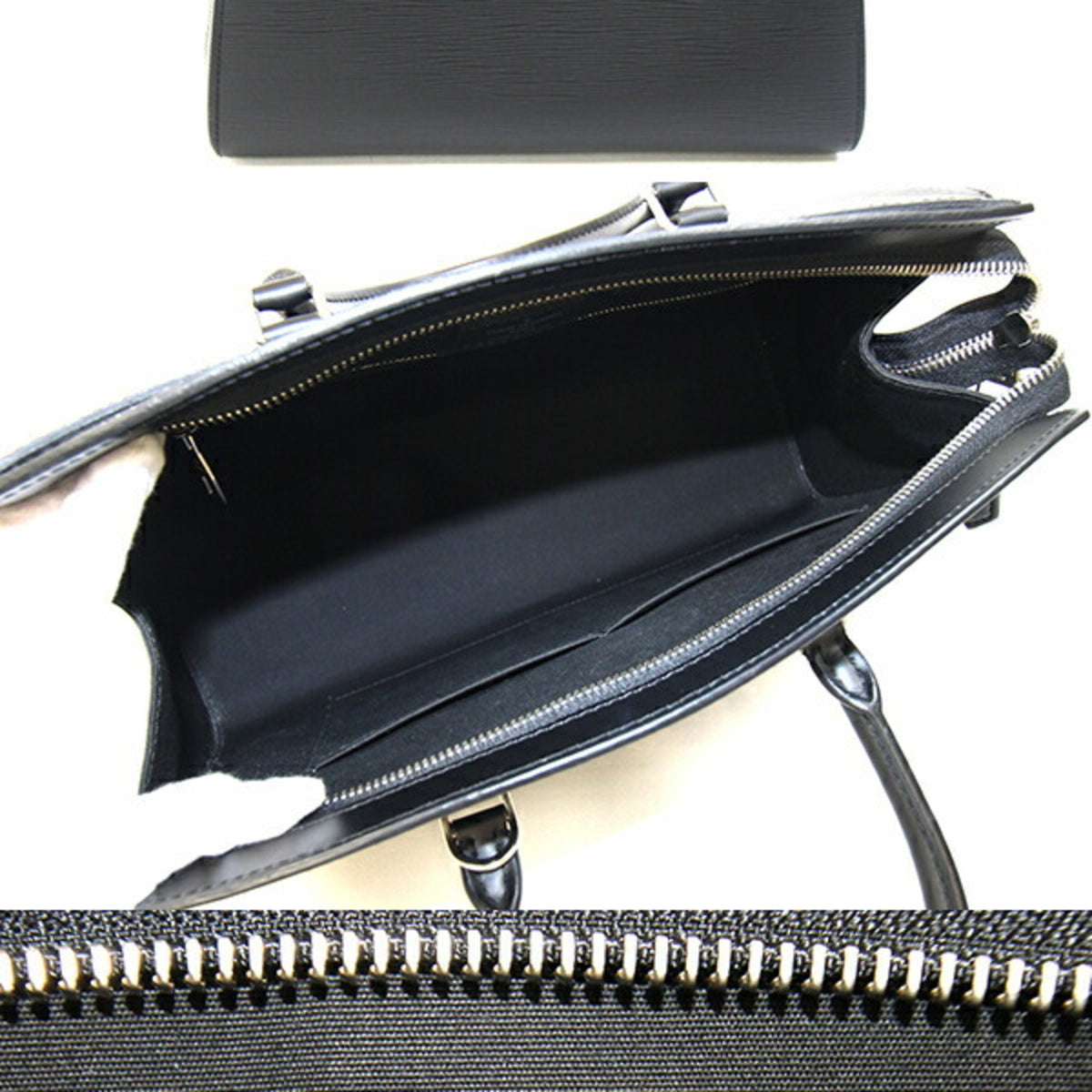 Louis Vuitton Noir Epi Leather Handbag Shoulder Bag (Pre-Owned)