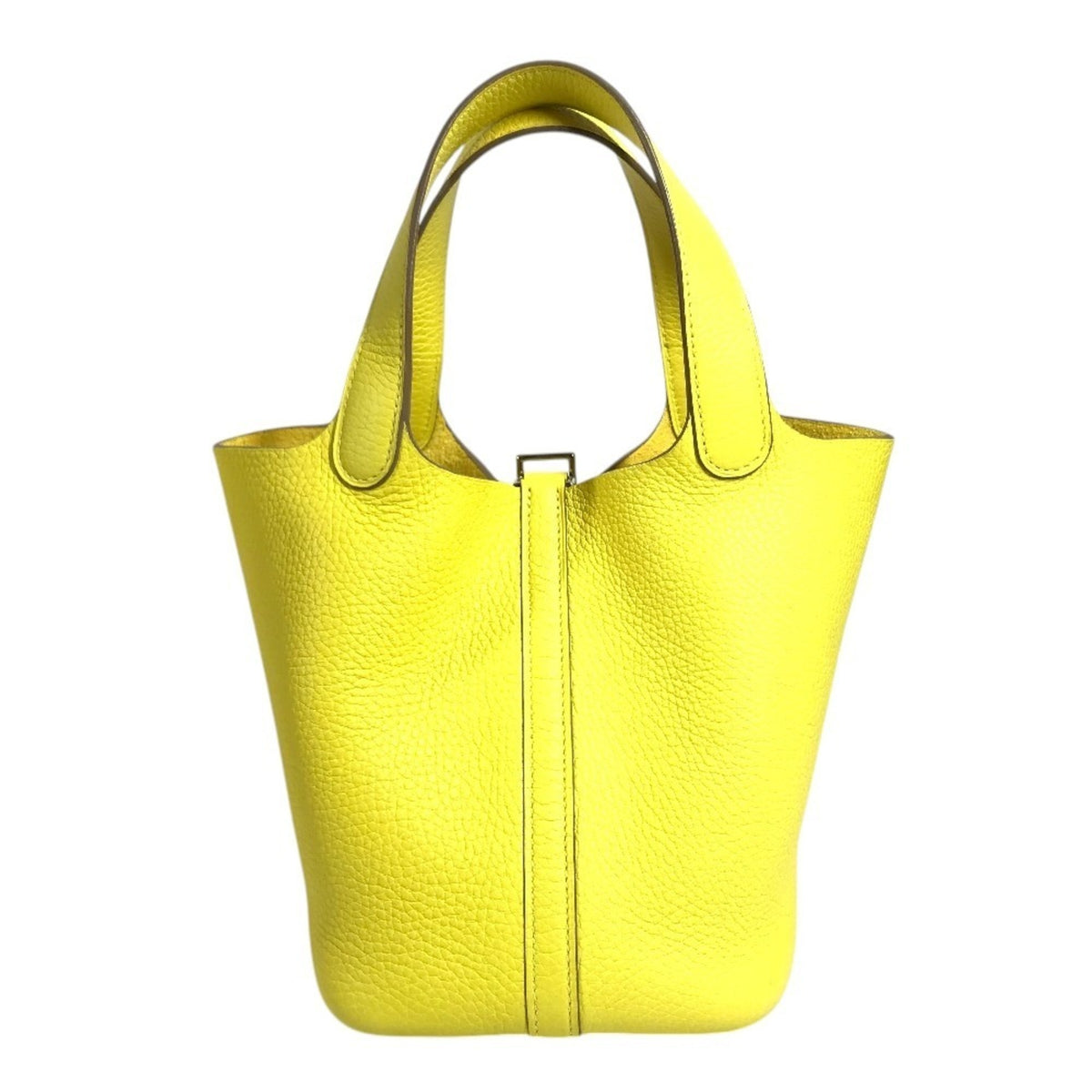 Hermes Yellow Taurillon Clemence Leather Handbag Tote Bag (Pre-Owned)