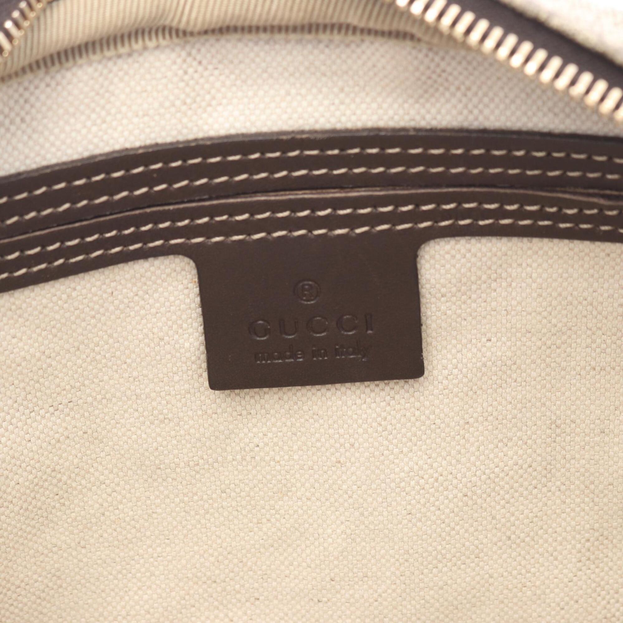 Gucci Beige Brown Pvc Leather Handbag Shoulder Bag (Pre-Owned)