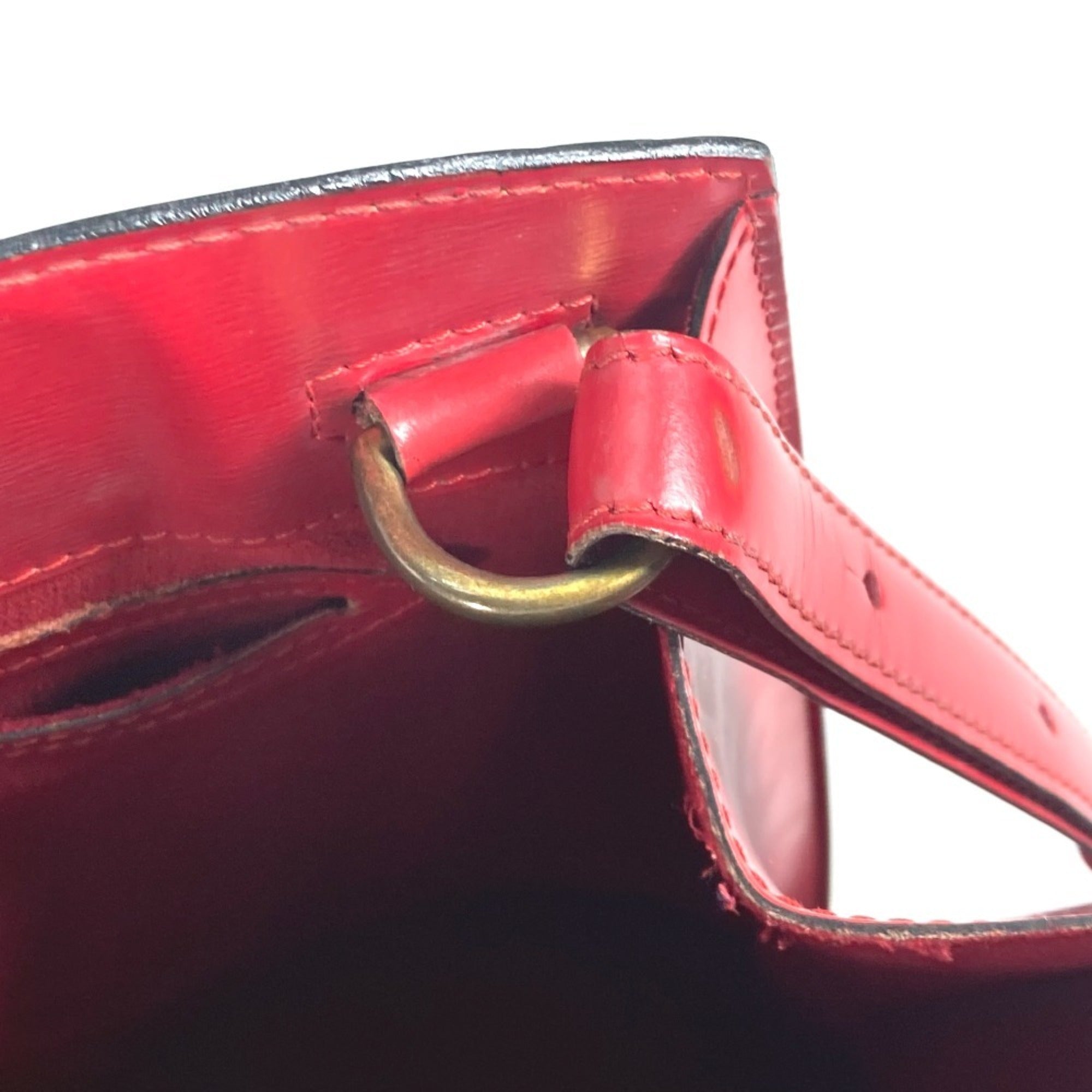 Louis Vuitton Castilian Red Red Color Epi Leather Shoulder Bag (Pre-Owned)