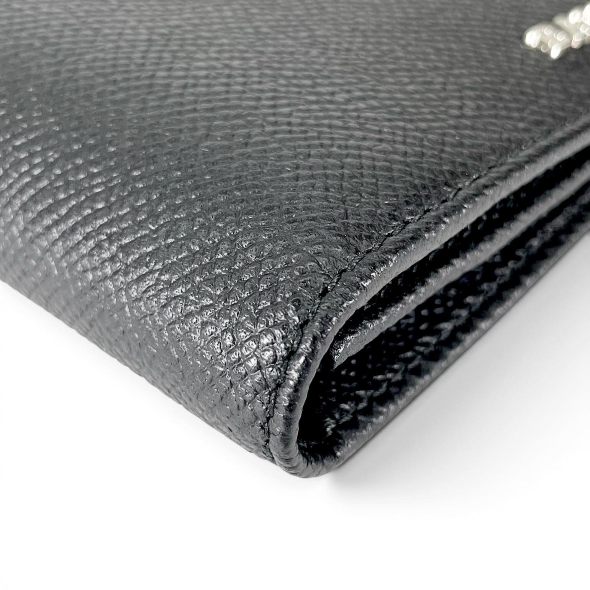 Bally Black Leather Long Wallet (Bi-Fold) (Pre-Owned)