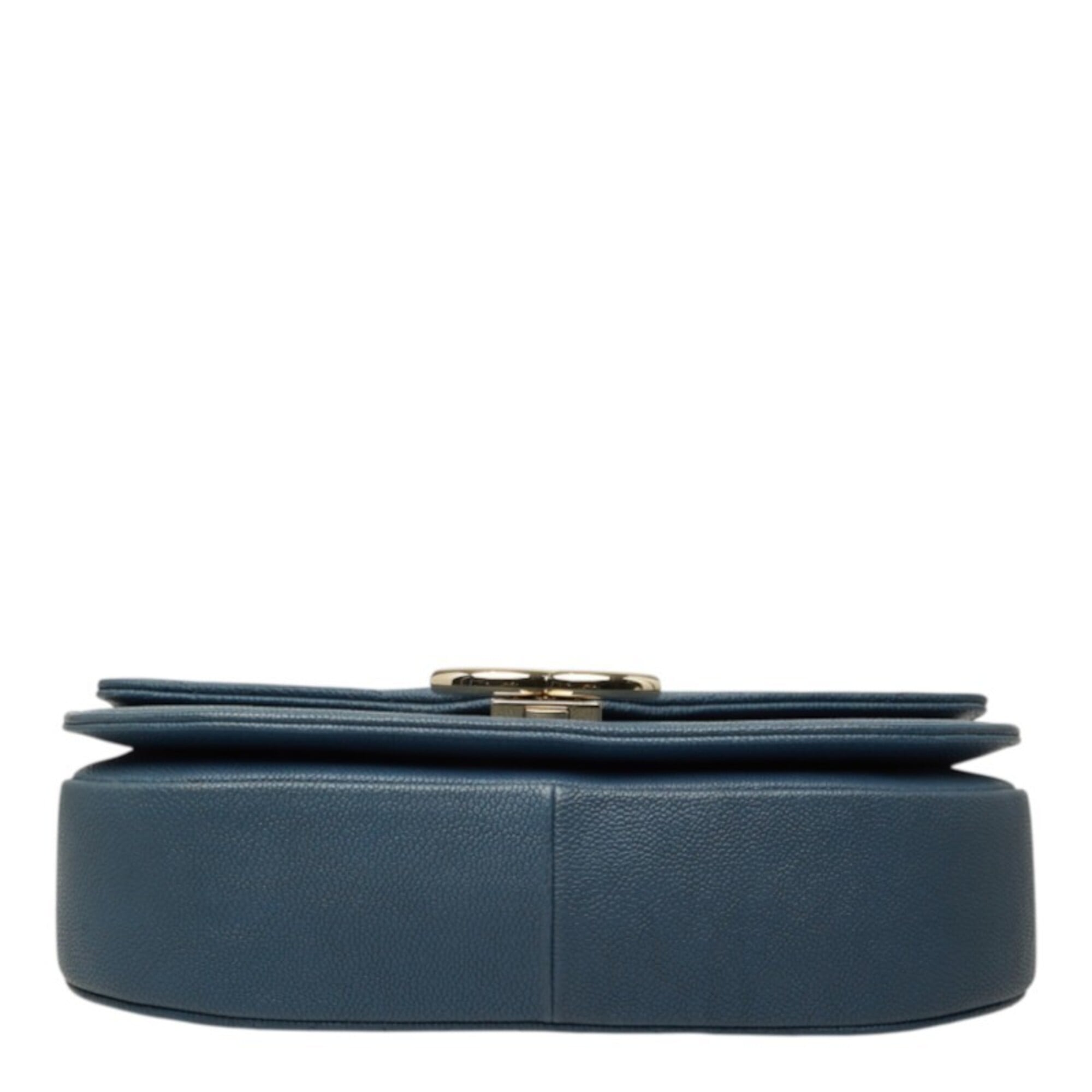 Chanel Blue Grained Calfskin Handbag Shoulder Bag (Pre-Owned)