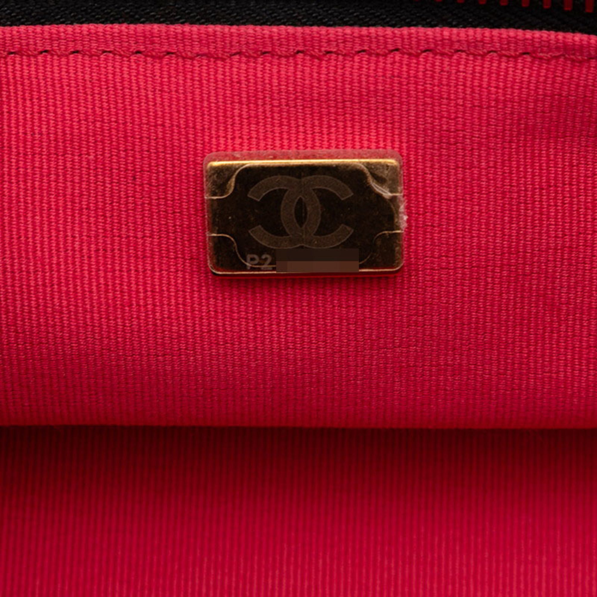Chanel Black Leather Shoulder Bag Vanity Bag (Pre-Owned)