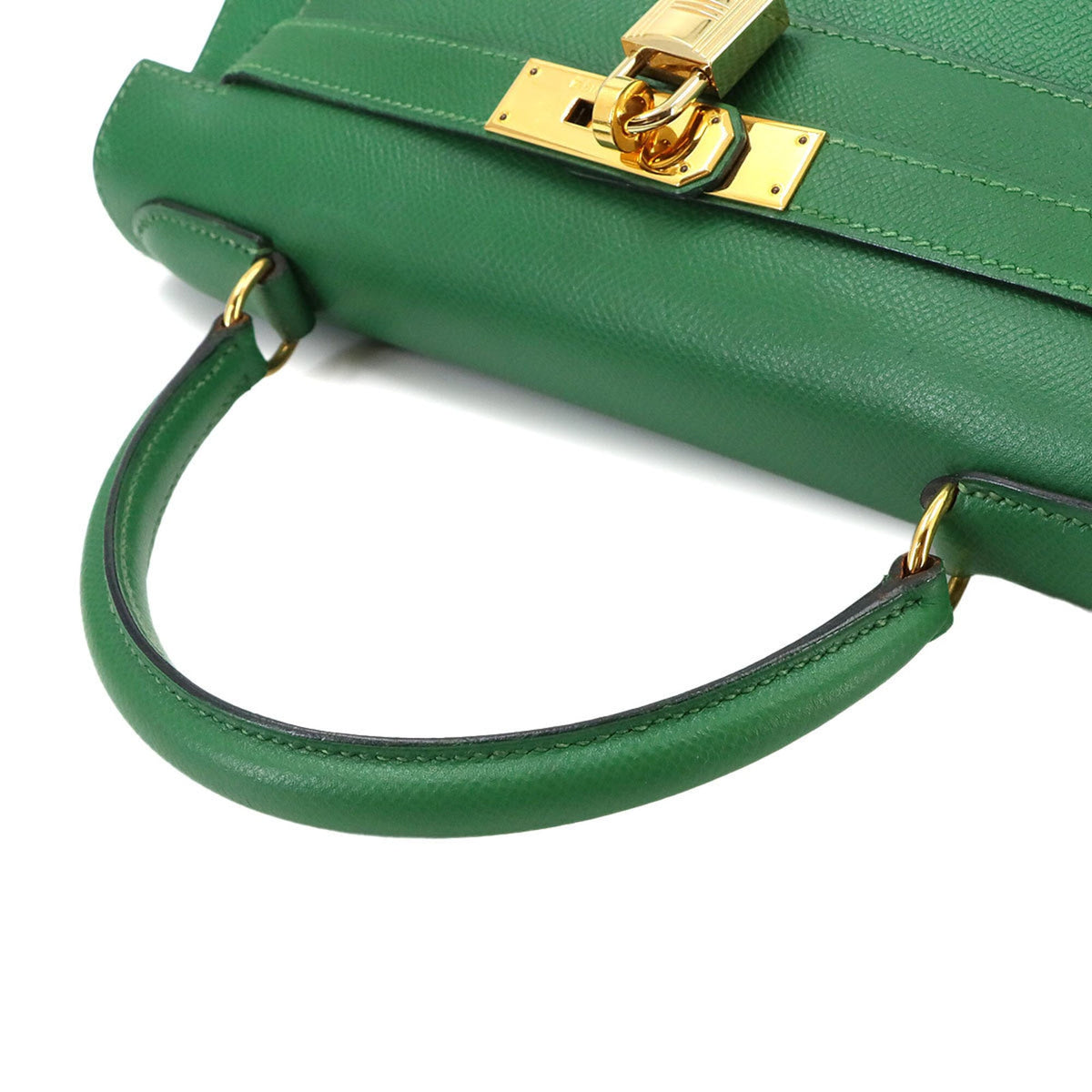 Hermes Vert Bengal Courchevel Leather Handbag (Pre-Owned)
