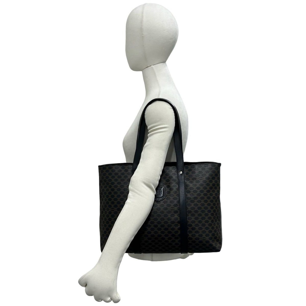 Celine Black Brown Leather Pvc Shoulder Bag Tote Bag (Pre-Owned)