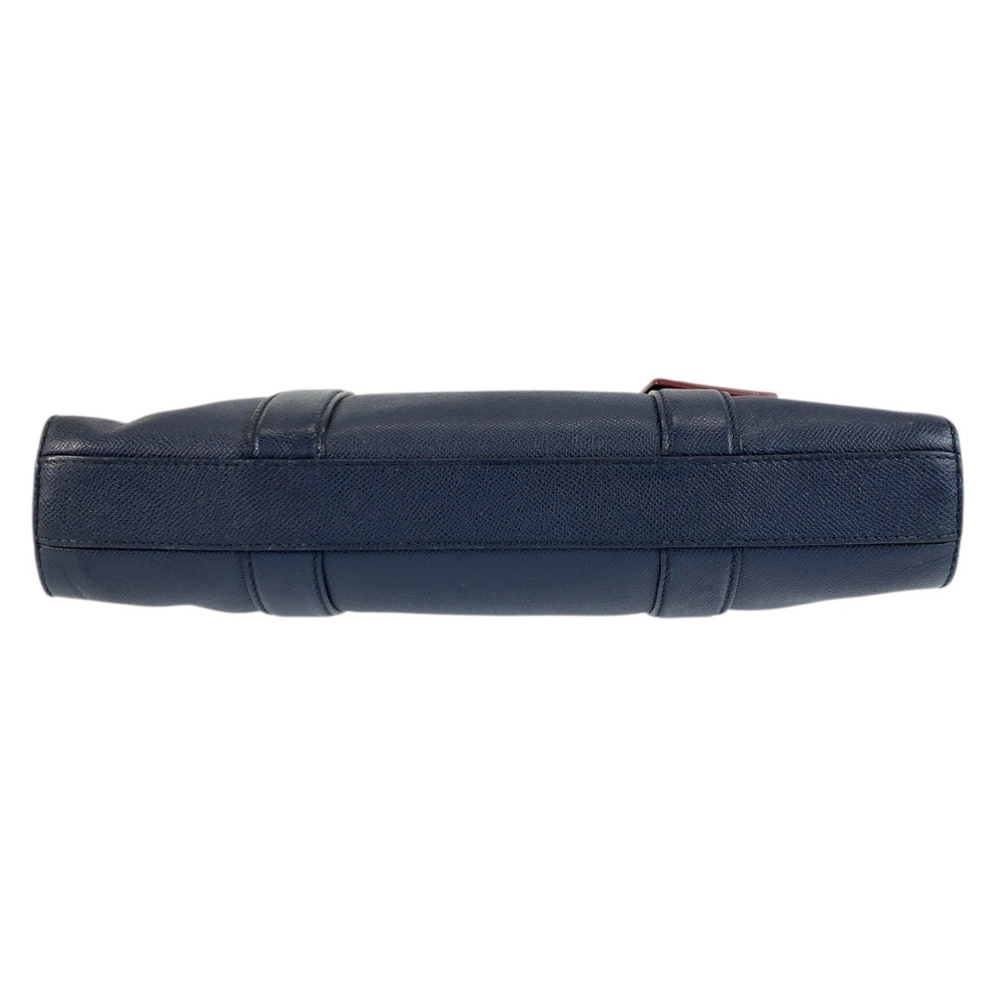 Bvlgari Navy Leather Briefcase (Pre-Owned)