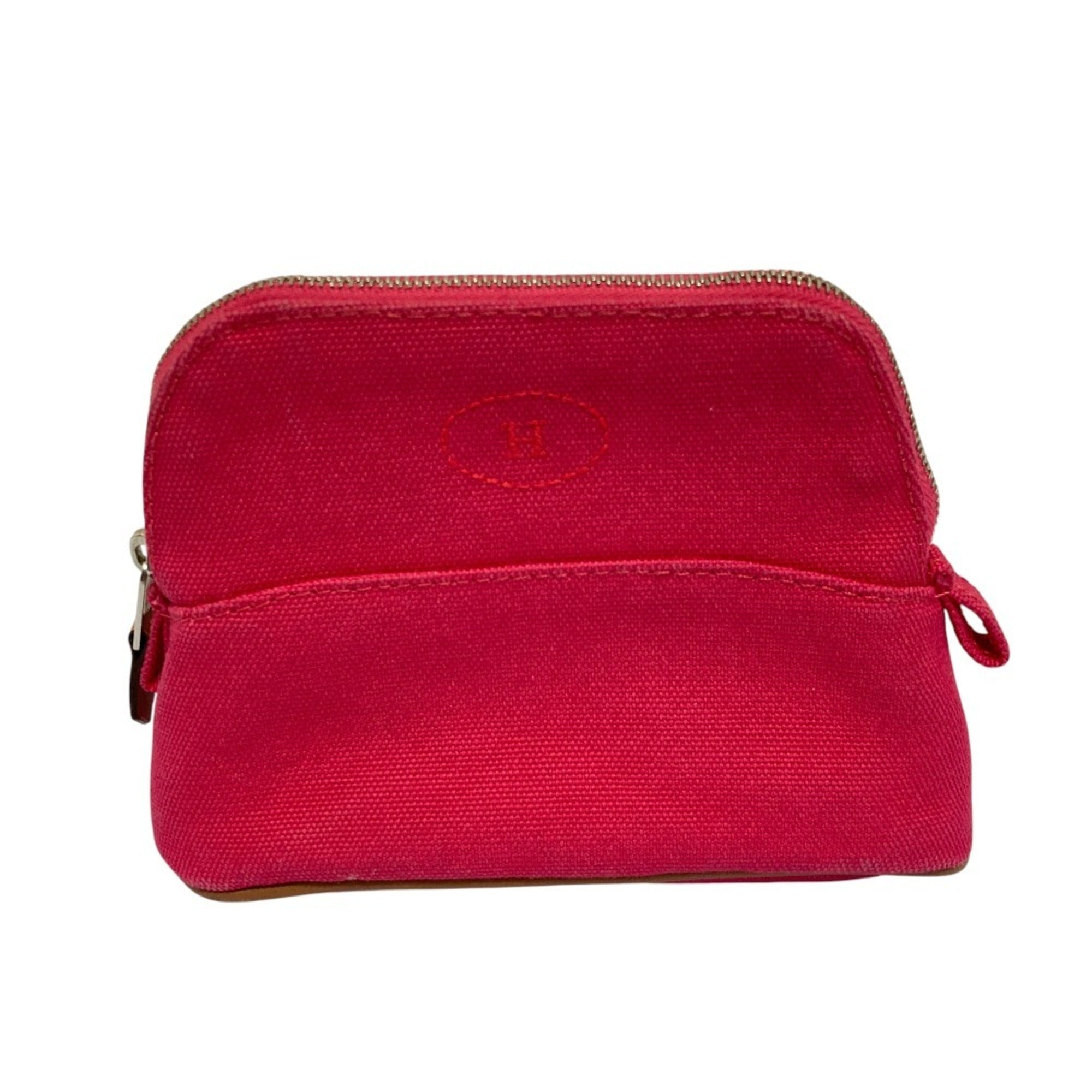 Hermes Pink Canvas Pouch (Pre-Owned)