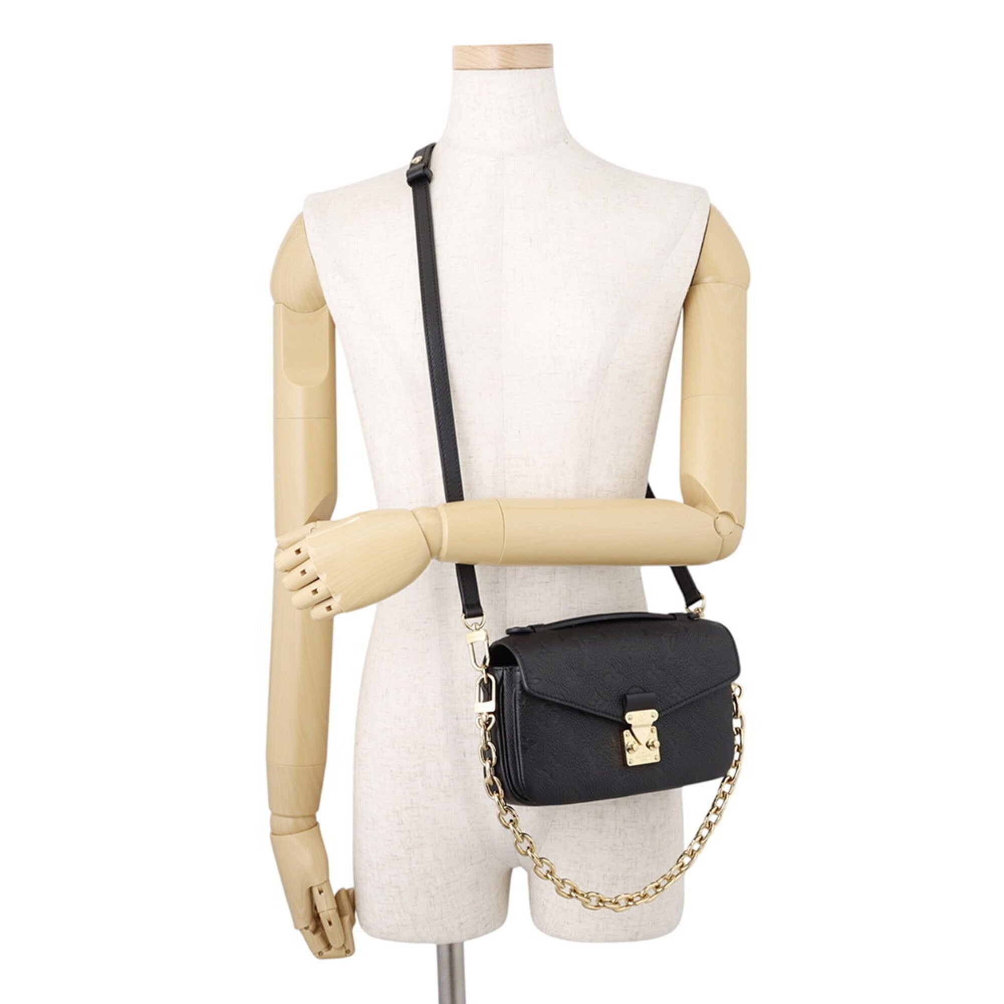 Louis Vuitton Monogram Empreinte Black Noir Monogram Empreinte Handbag Pochette Shoulder Bag (Pre-Owned)