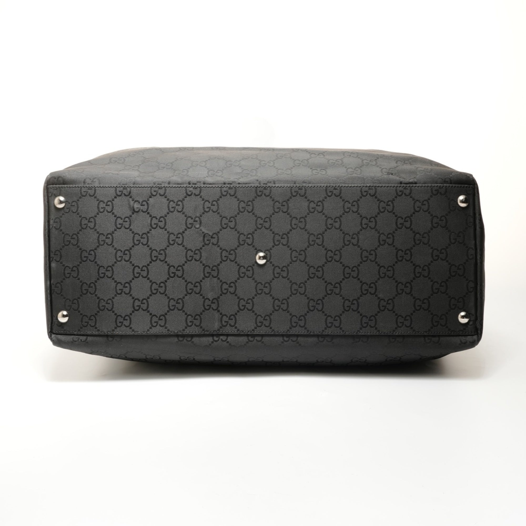 Gucci Gg Canvas Black Gg Canvas Boston Bag (Pre-Owned)