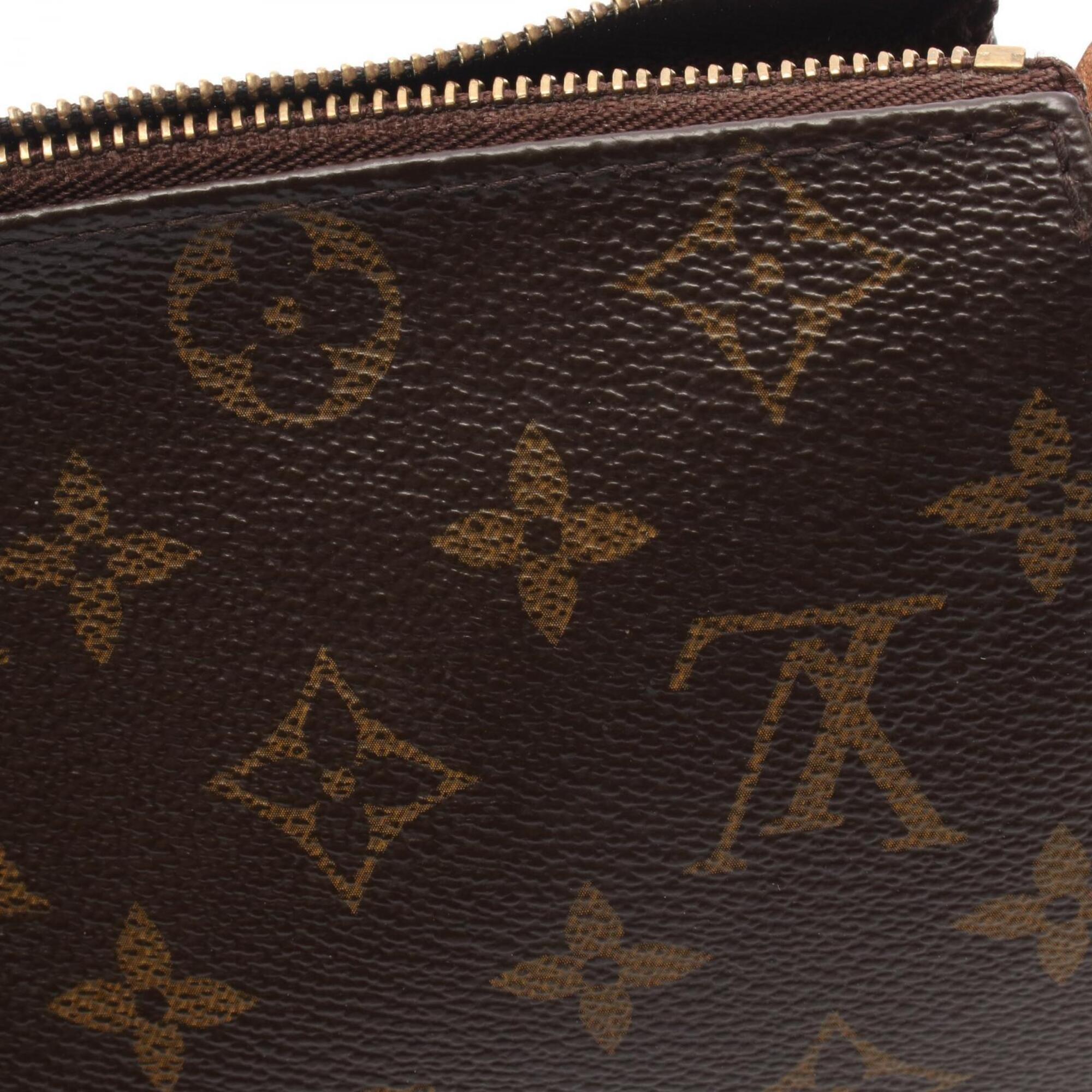 Louis Vuitton Brown Monogram Coated Canvas Leather Handbag Shoulder Bag (Pre-Owned)