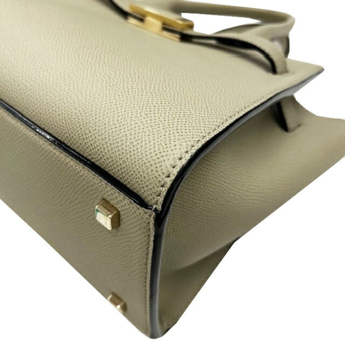 Valextra Green Leather Handbag Shoulder Bag (Pre-Owned)