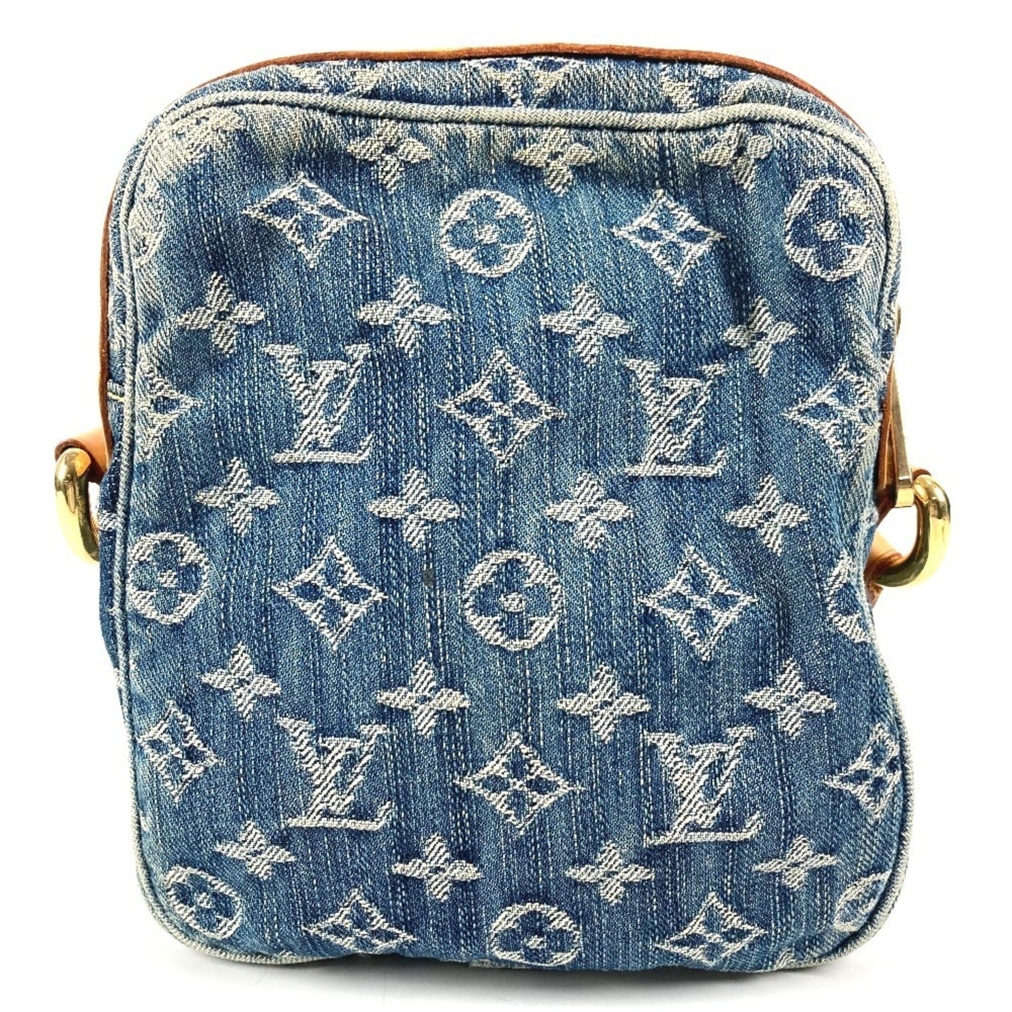 Louis Vuitton Blue Monogram Denim Canvas Pochette Shoulder Bag (Pre-Owned)