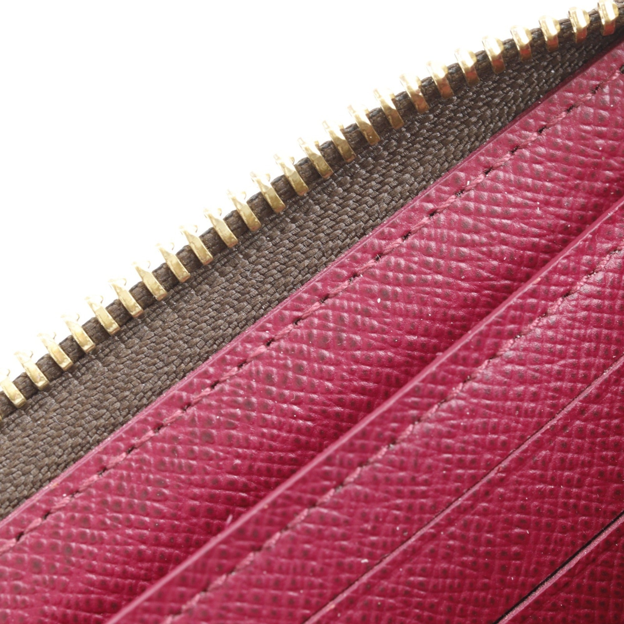Louis Vuitton Brown Fuchsia Galle Monogram Red Color Monogram Long Wallet (Bi-Fold) (Pre-Owned)