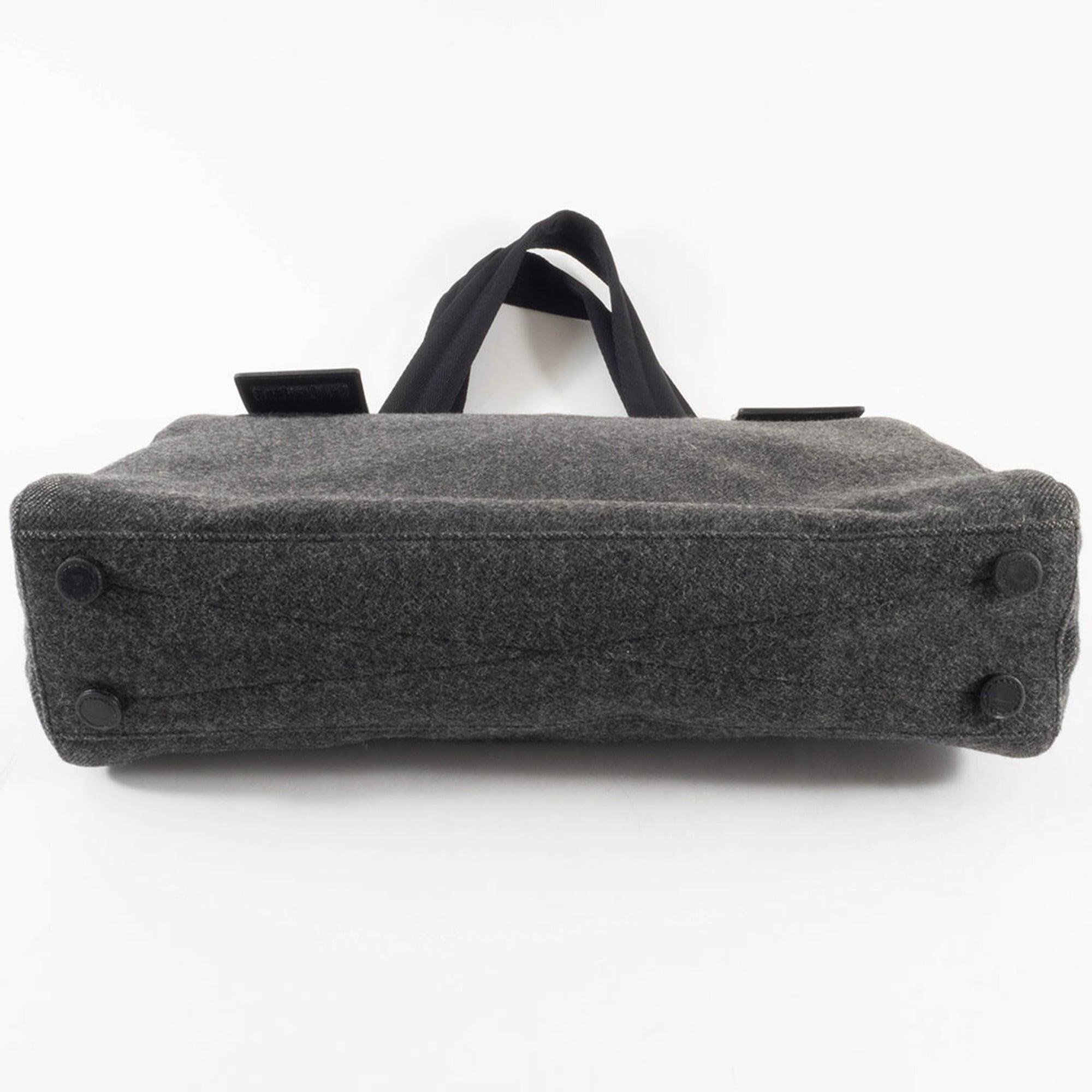 Prada Gray Polyester Handbag (Pre-Owned)