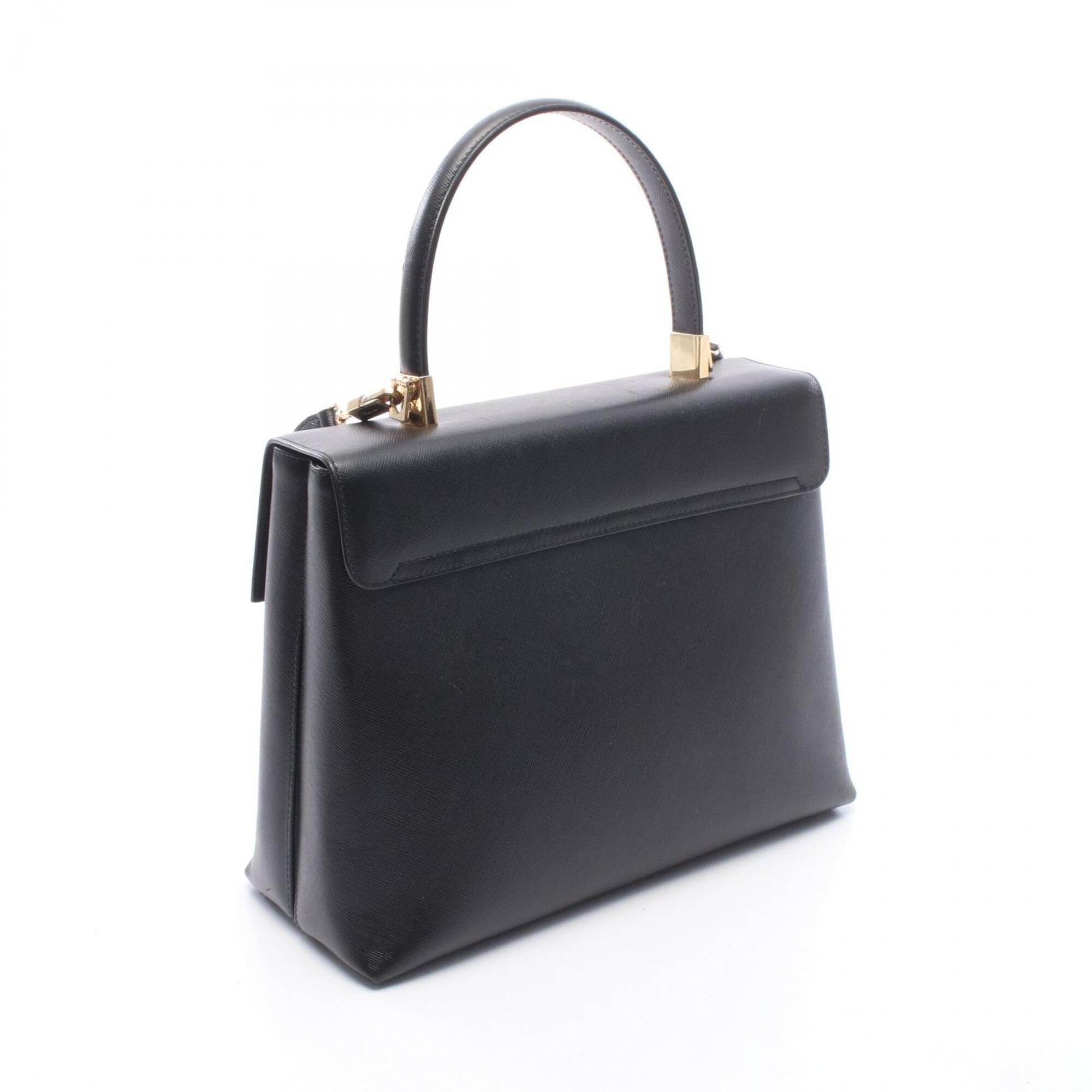 Salvatore Ferragamo Black Leather Handbag (Pre-Owned)