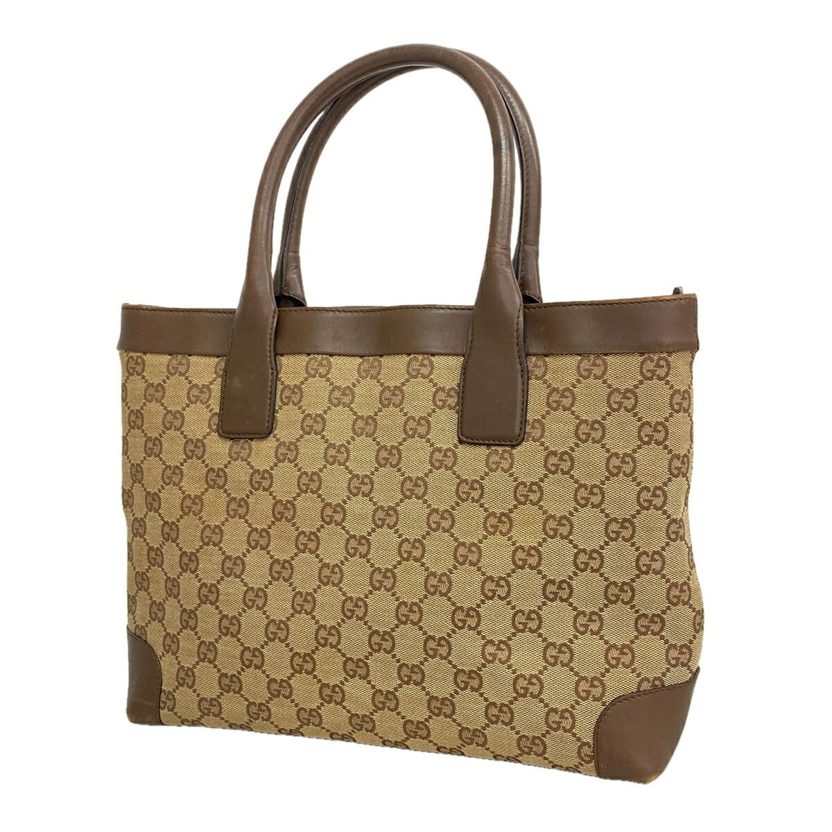 Gucci Brown Canvas Tote Bag (Pre-Owned)