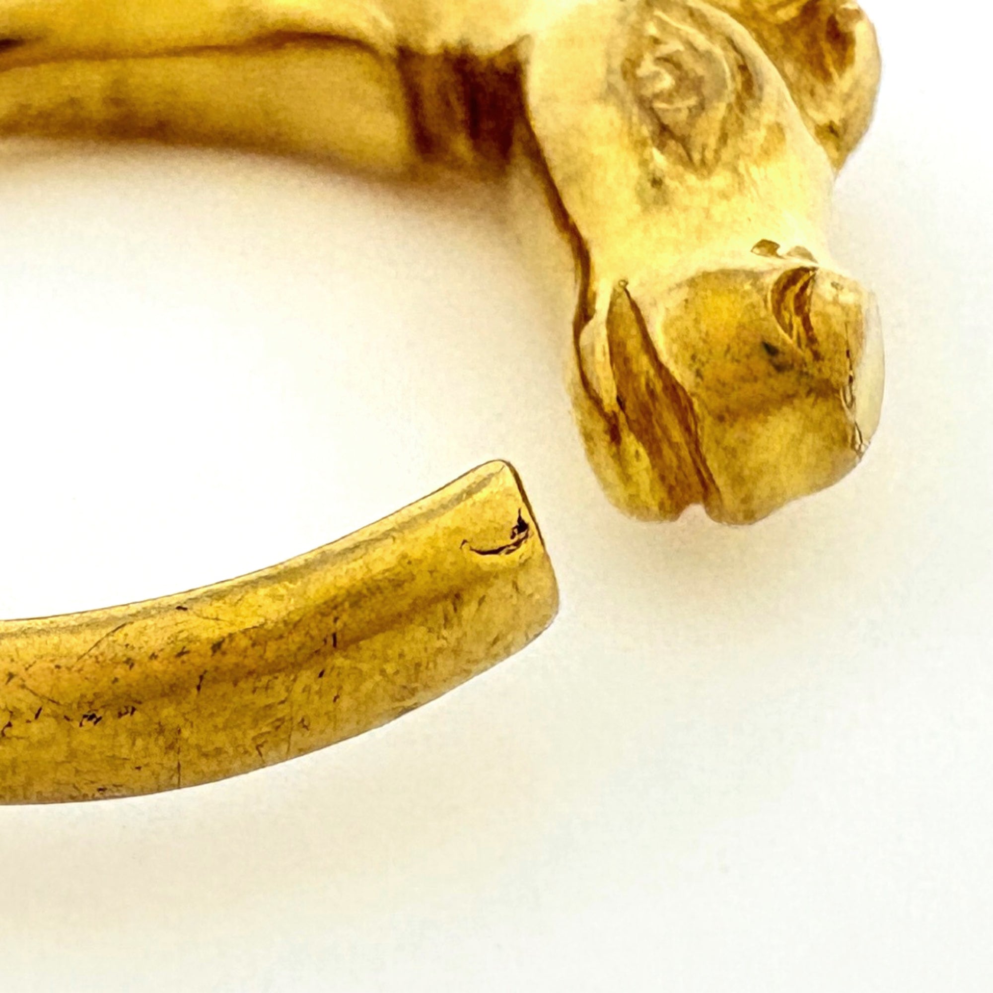 Hermes Gold Gold Plating Band Ring (Pre-Owned)