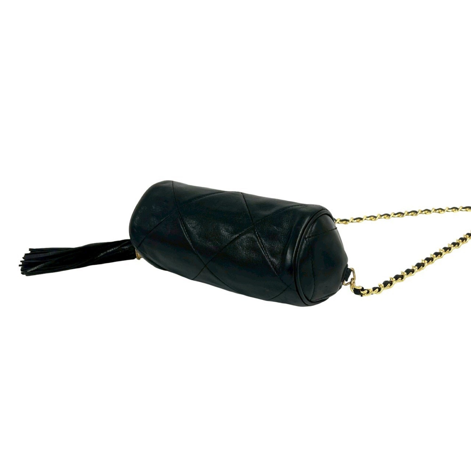 Chanel Black Leather Shoulder Bag (Pre-Owned)